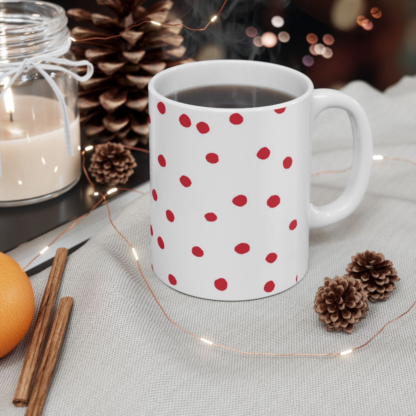 Dinky Dots White / Red Cup