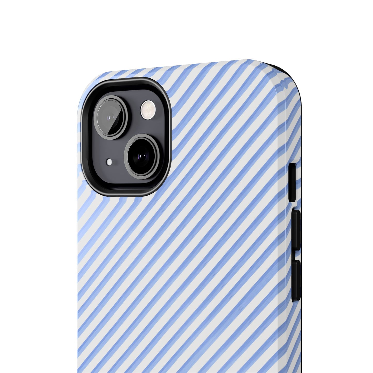 Bias Stripe Blue / White Phone Case