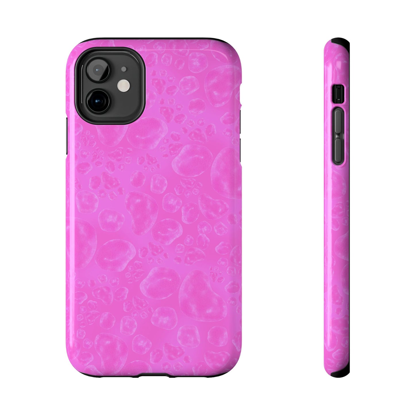 Paw Dots Cerise Phone Case