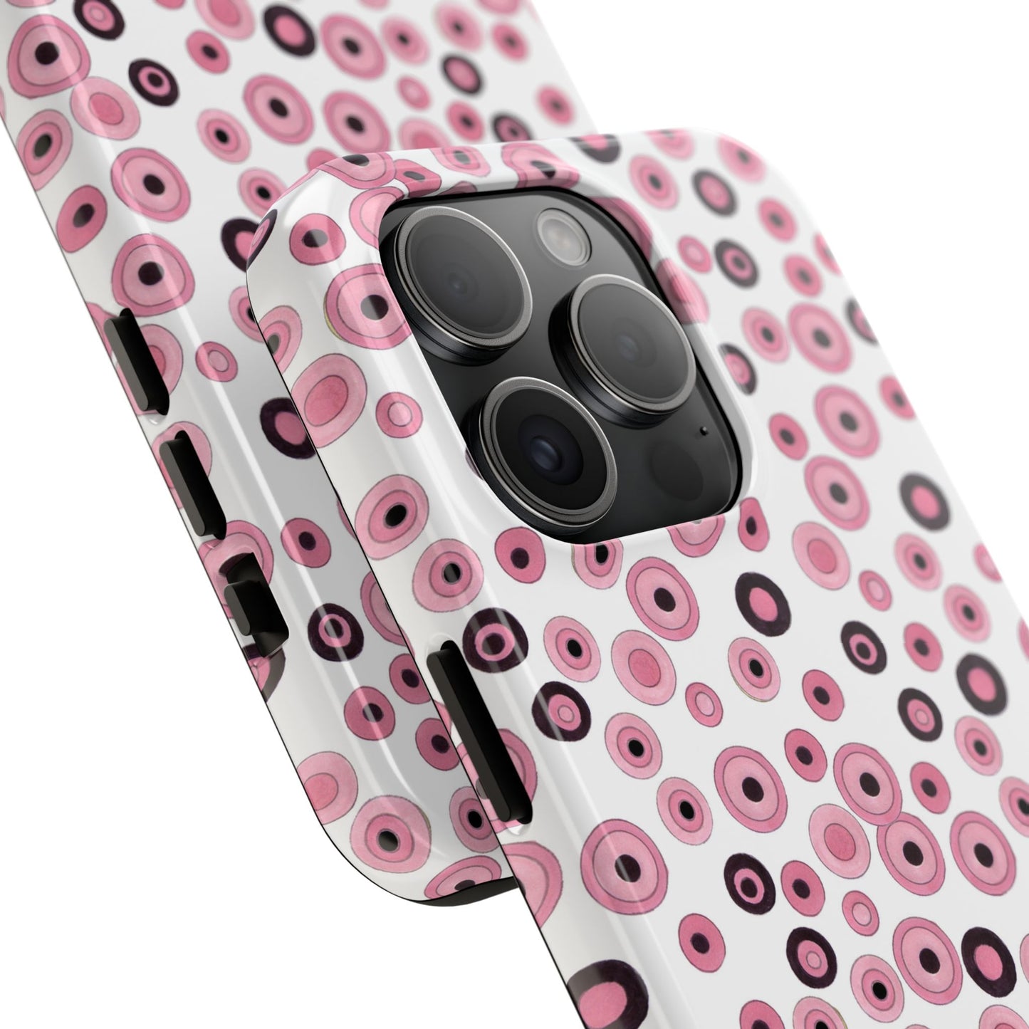 Dots White / Pink Phone Case