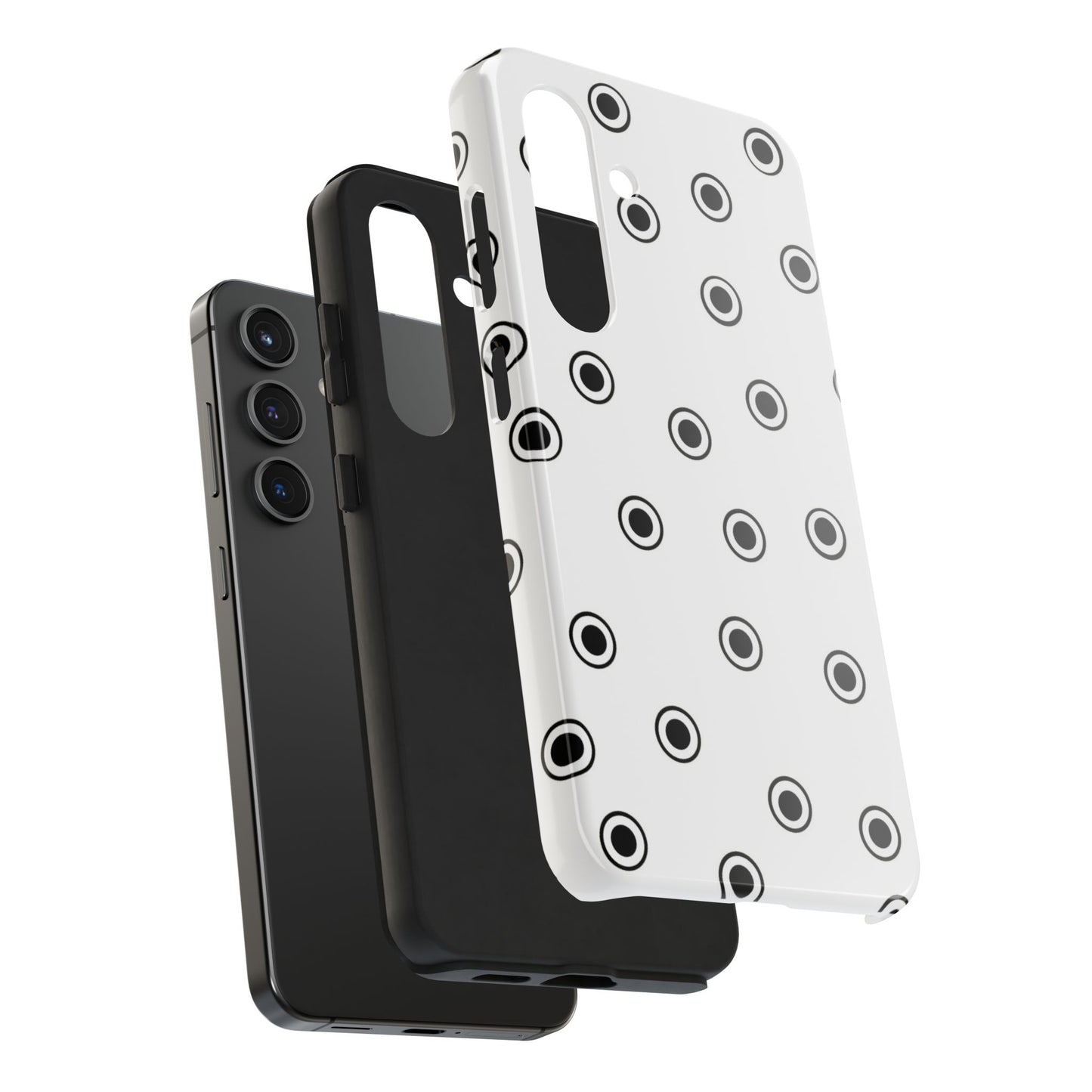 CD Dots White / Black Phone Case