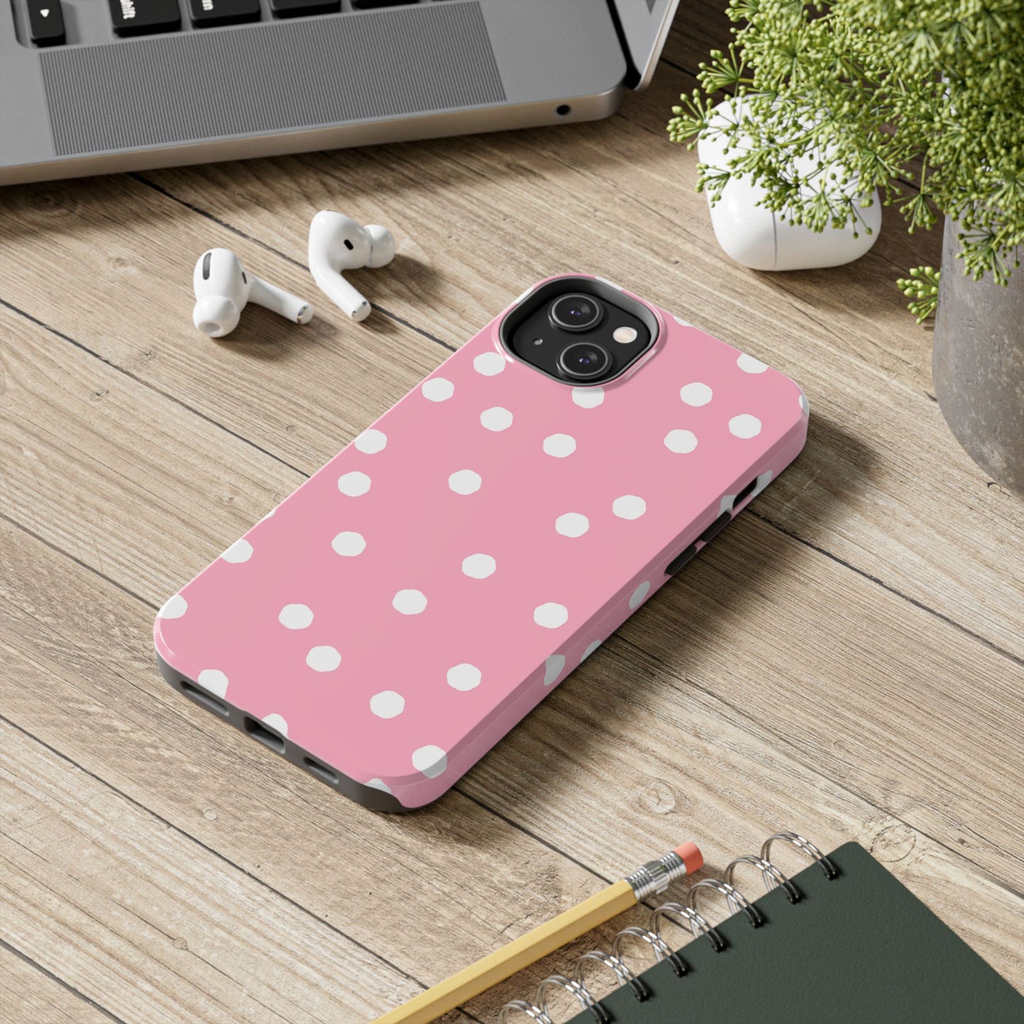 Jumbo Dots Pink / White Phone Case