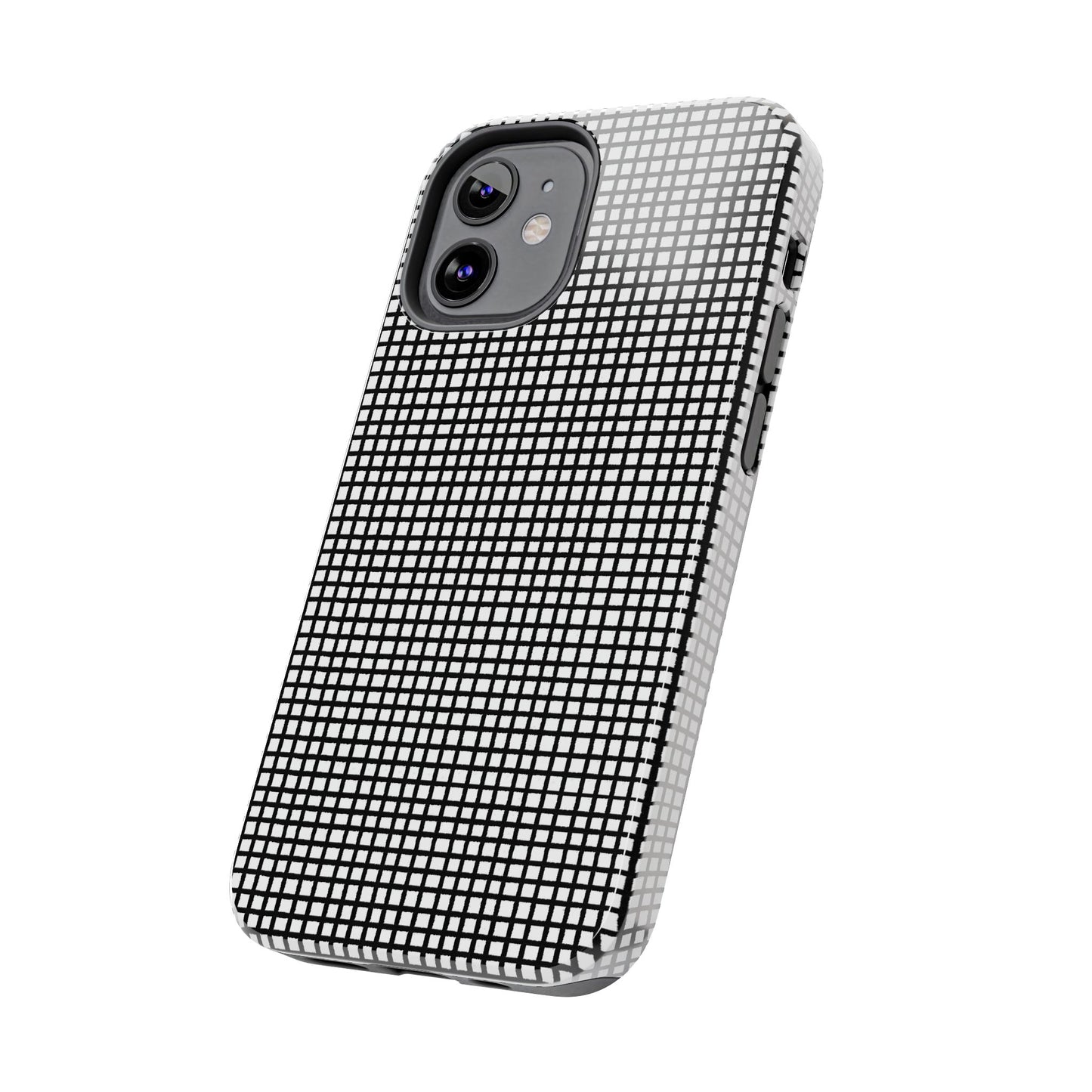 Gingham Black / White Phone Case
