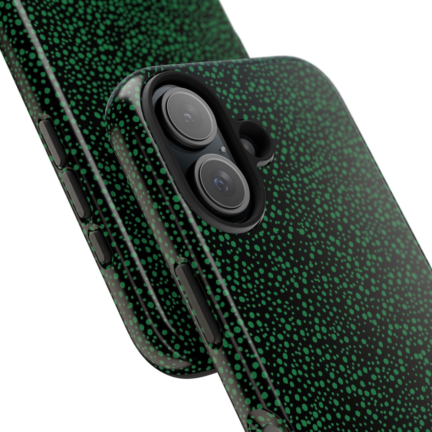 Confetti Black / Green Phone Case