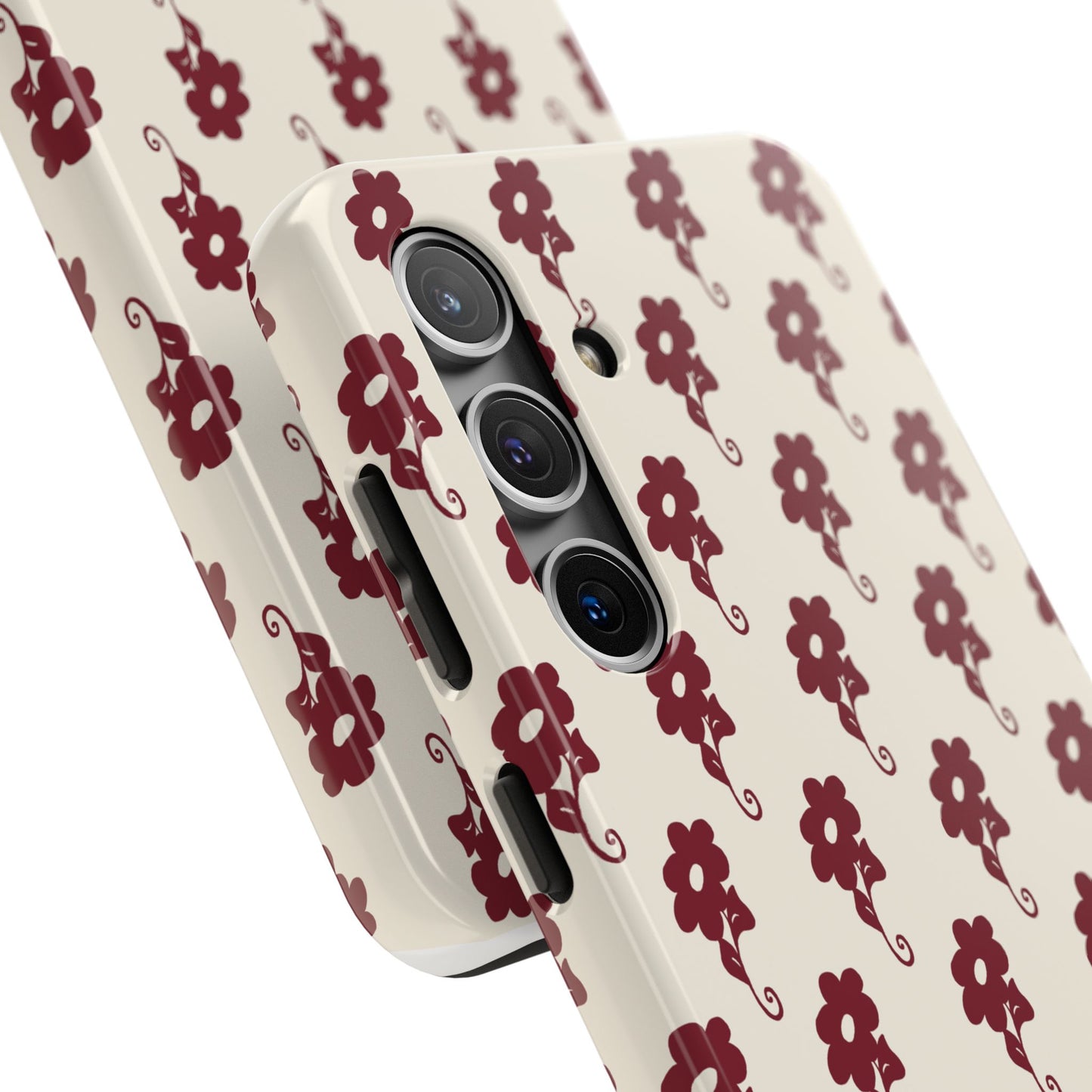 Flowers Ivory / Red Phone Case