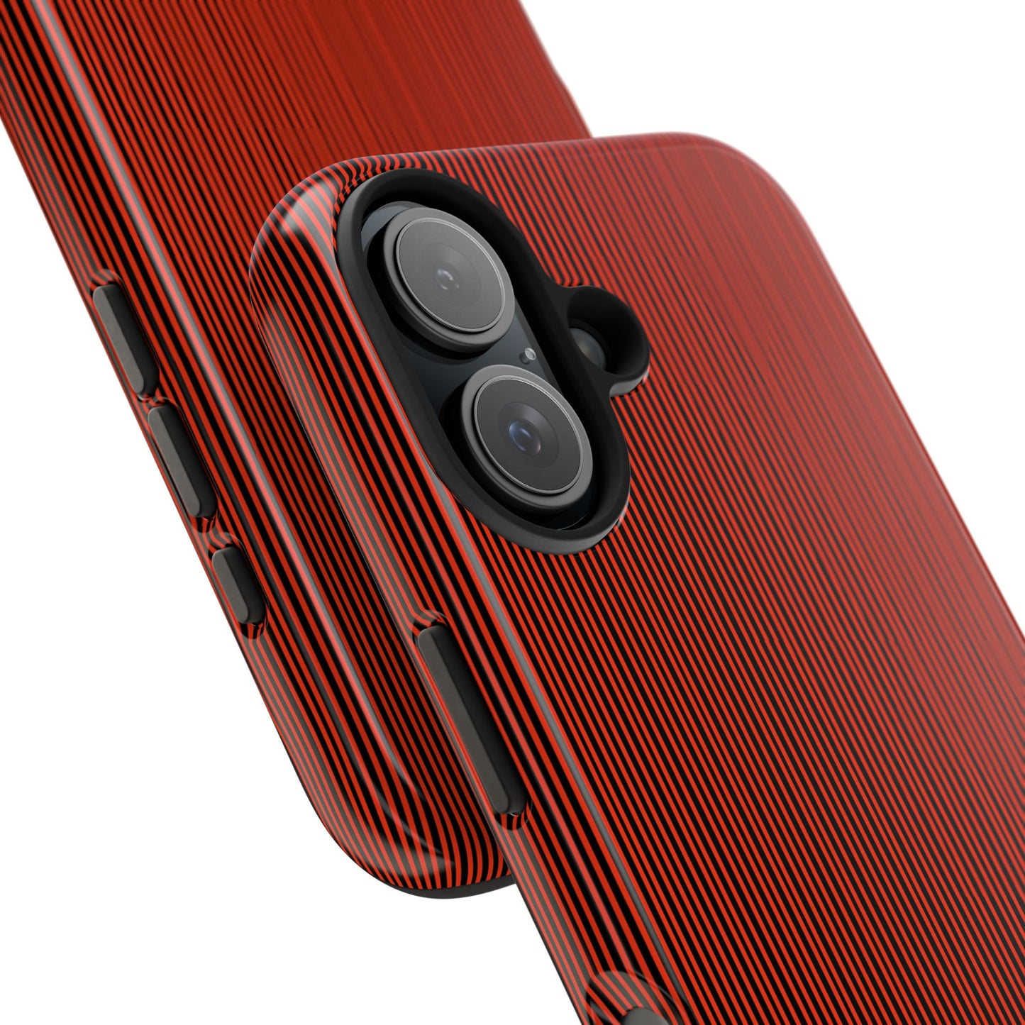 Pin Stripe Red / Black Phone Case