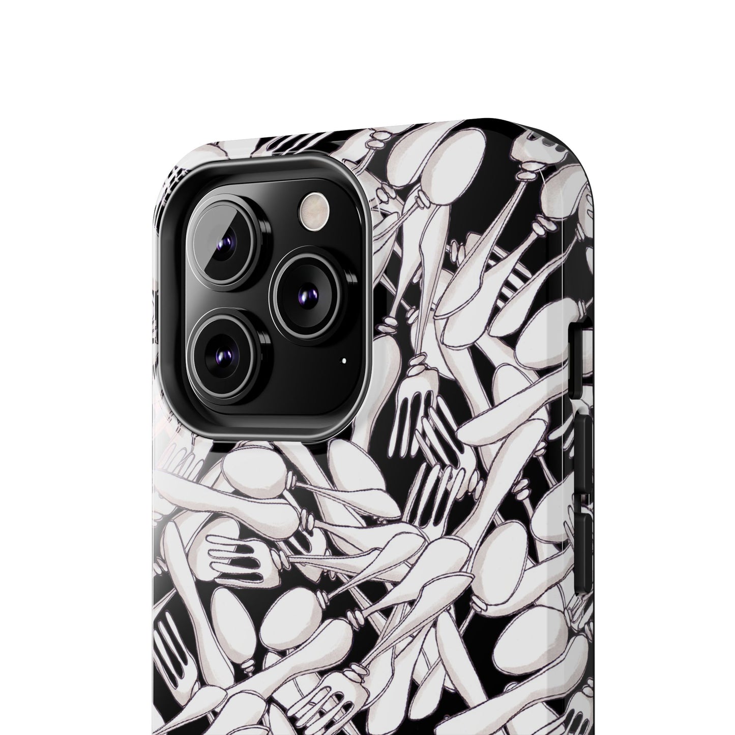 Silverware Wars Black Phone Case