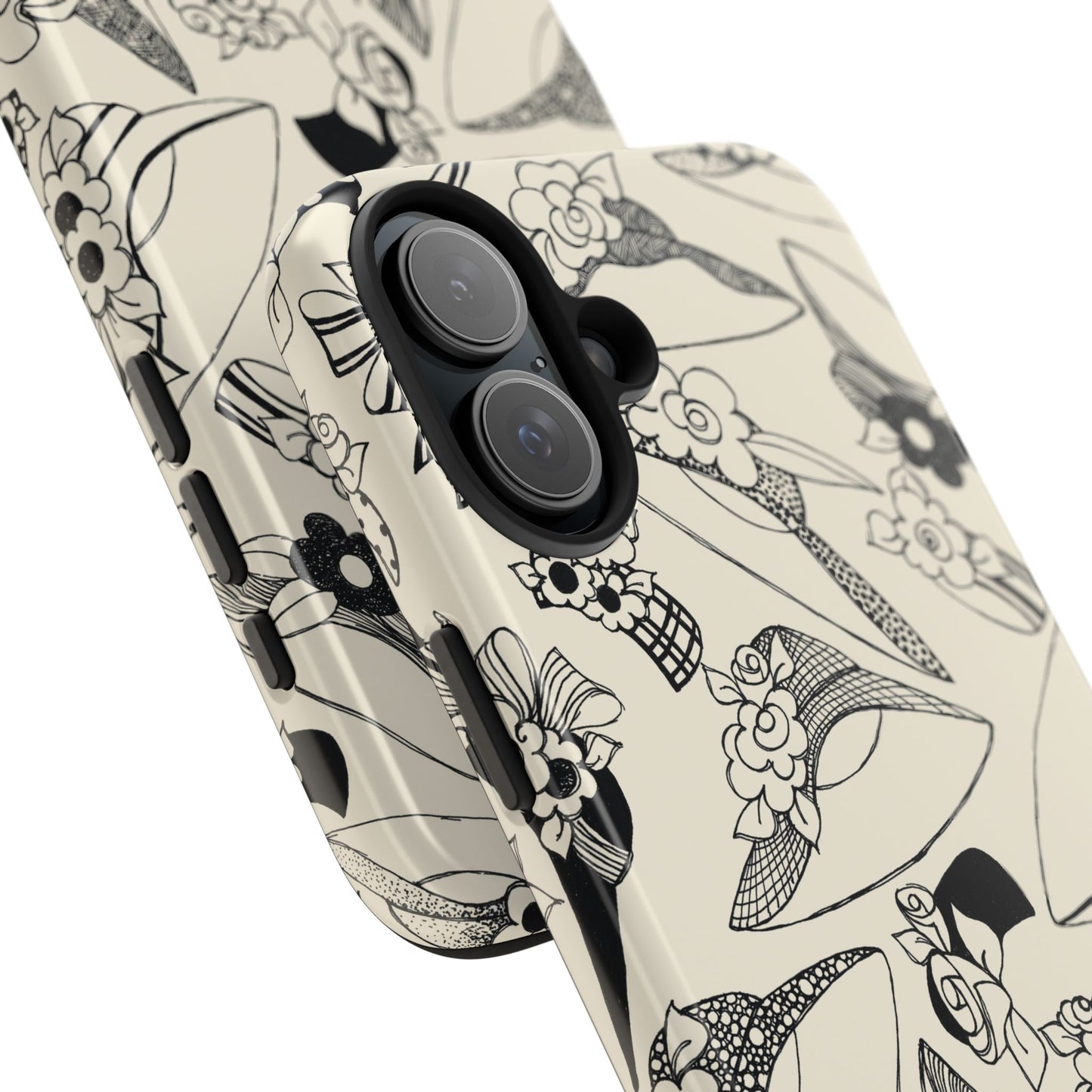 Millinery Ivory / Black Phone Case