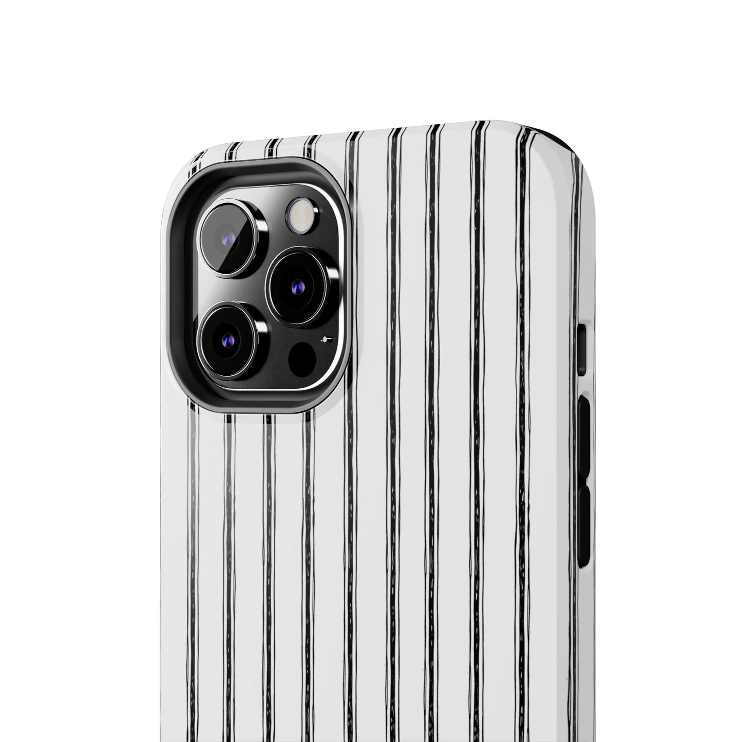 Napkin Stripe White / Black Phone Case