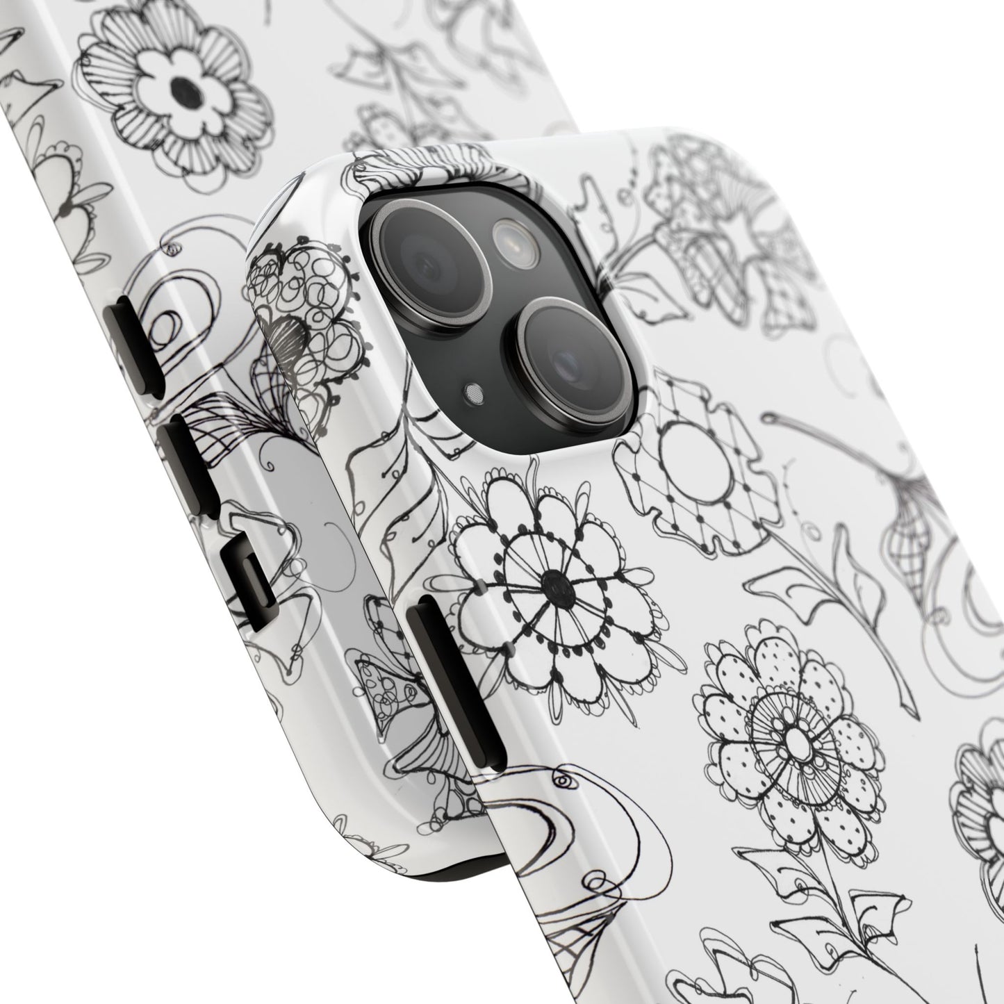 Paper Posies White Phone Case