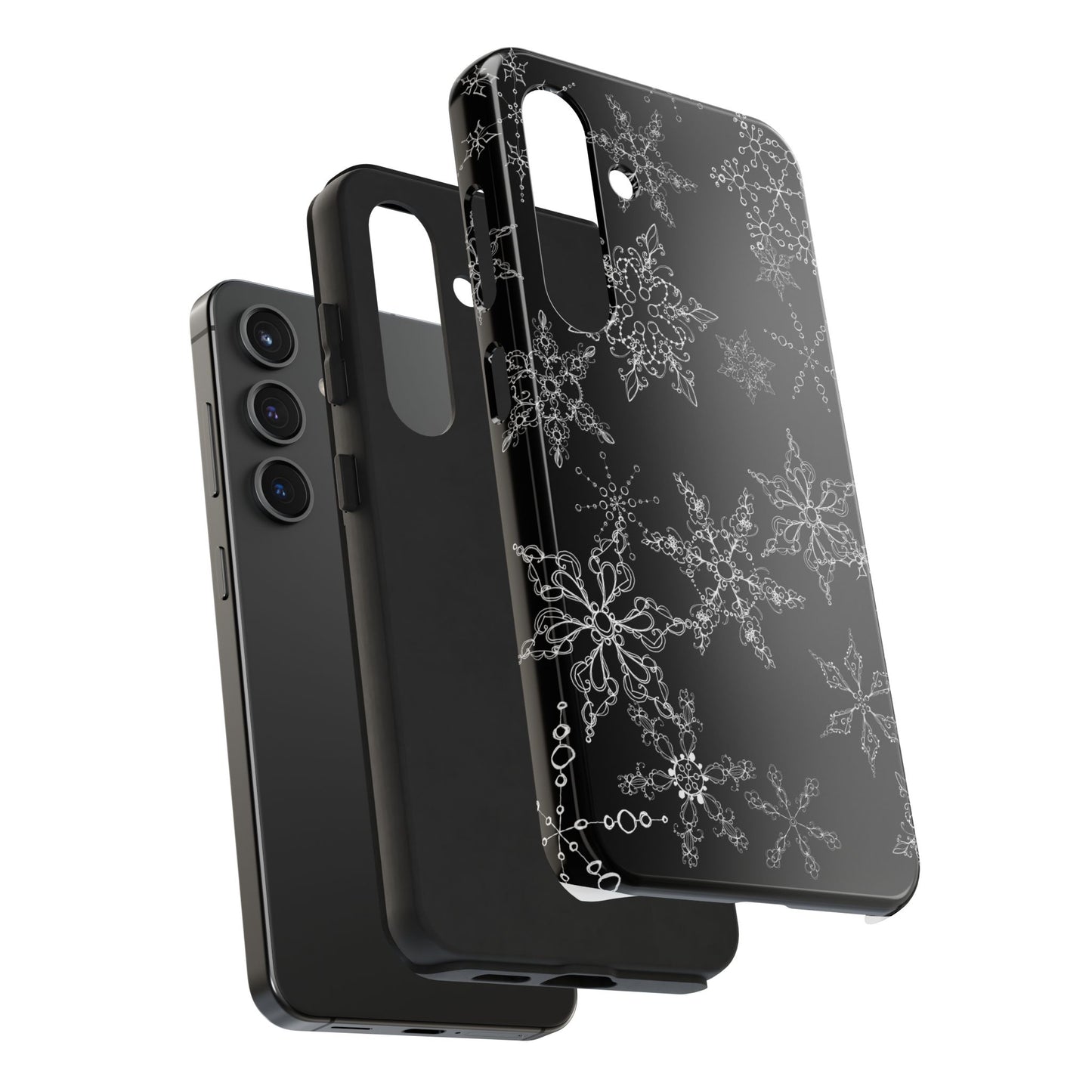 Random Flakes Black Phone Case