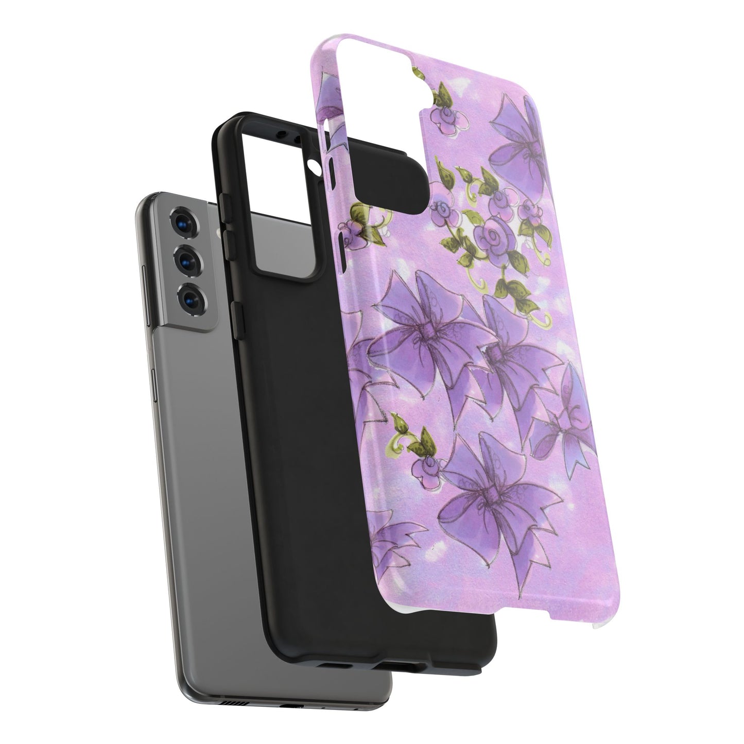 Bows & Flowers Purple Phone Case