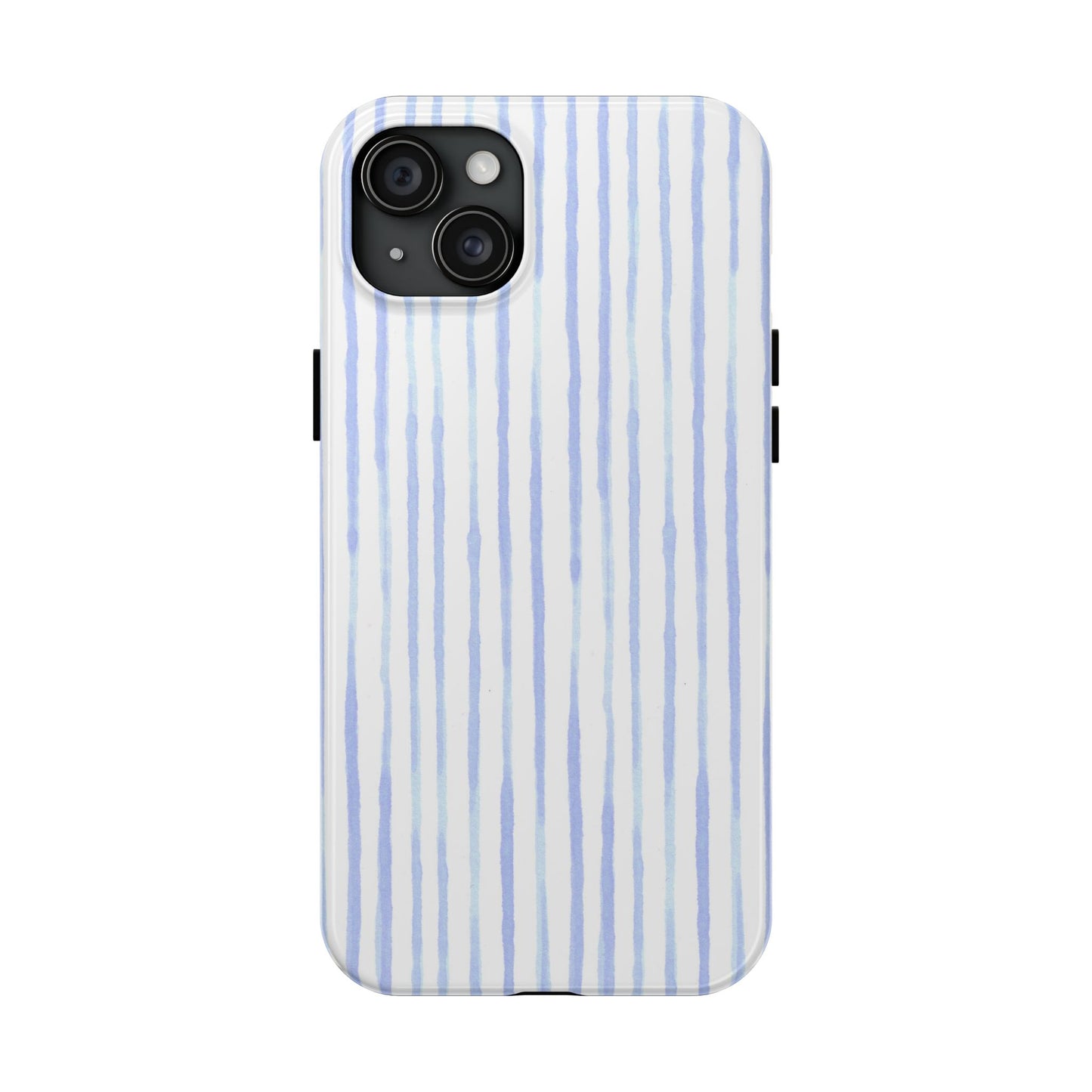 Happy Stripe White / Blue Phone Case
