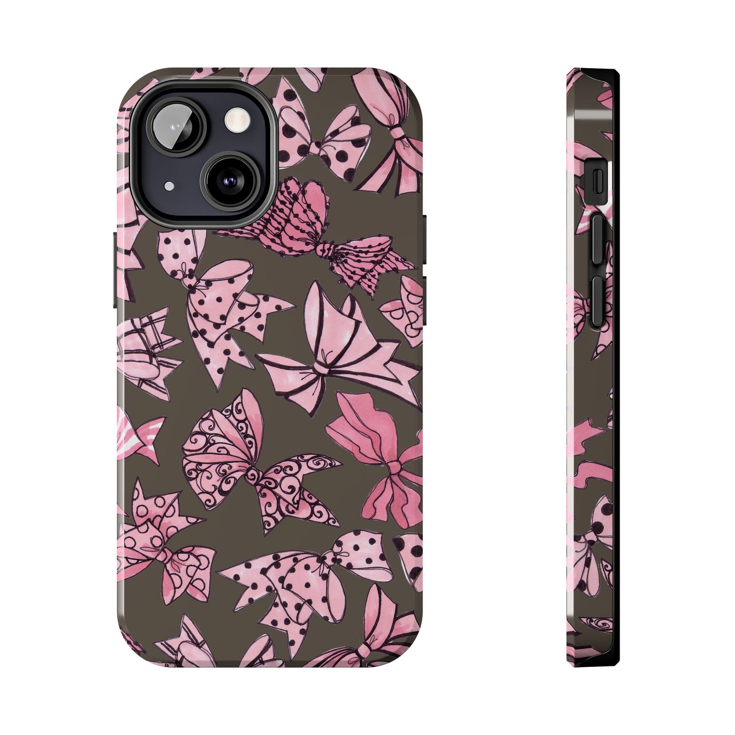 Blushing Bows Mocha Phone Case