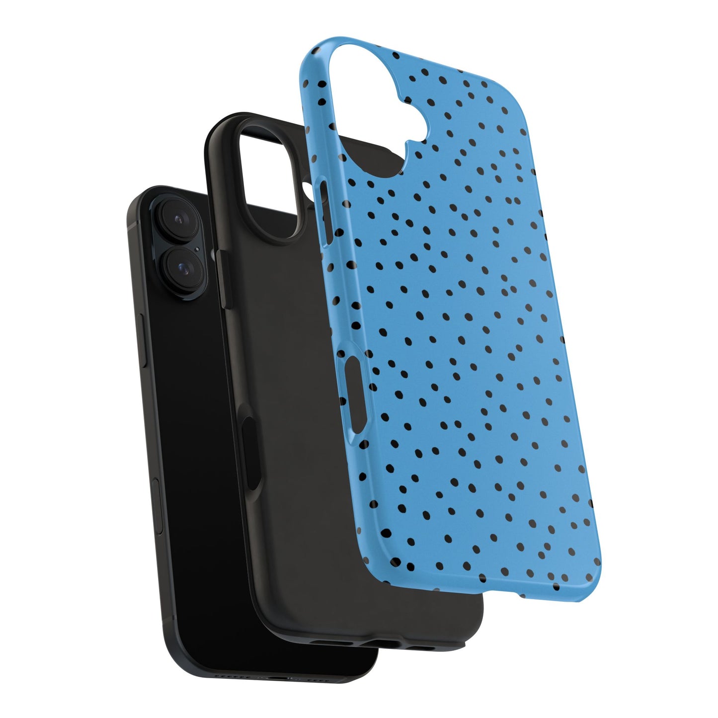 Dinky Dots Turquoise / Black Phone Case