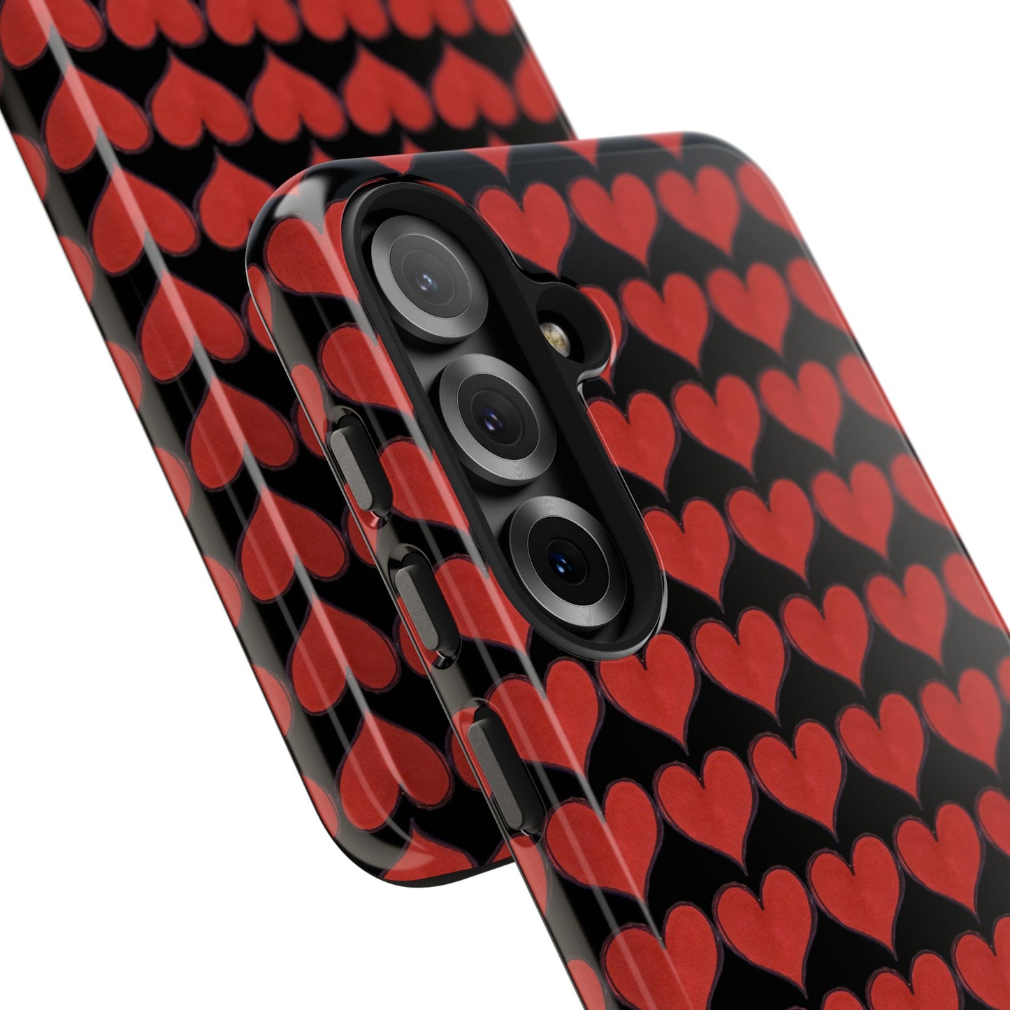 Heartbeats Black / Red Phone Case