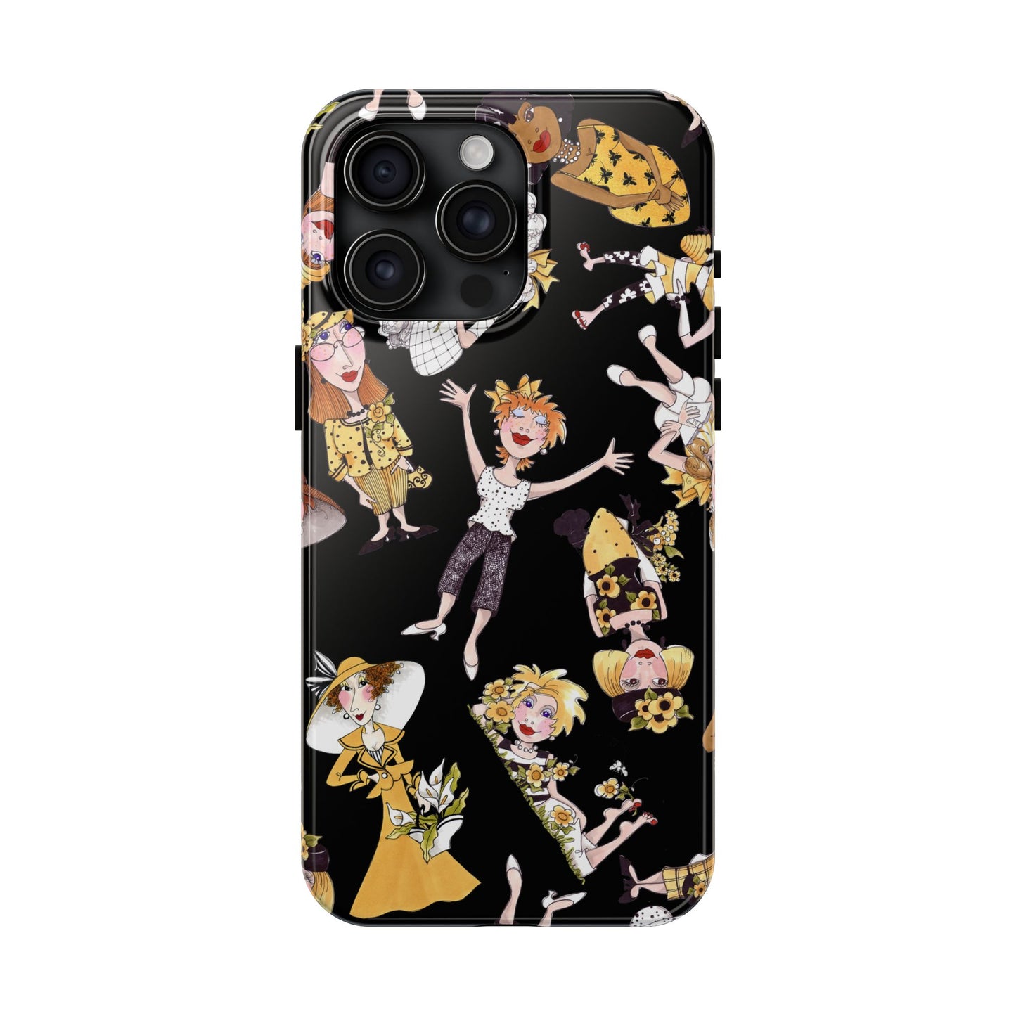 Bee Tossed Black Phone Case