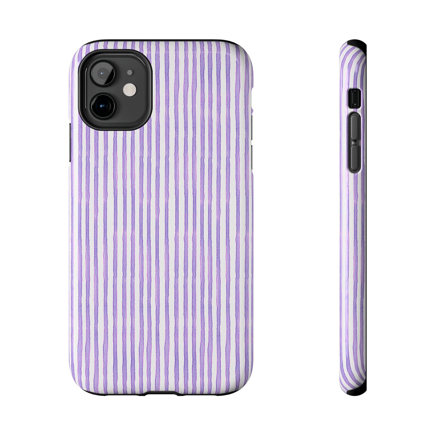 Candy Stripe White / Lilac Phone Case