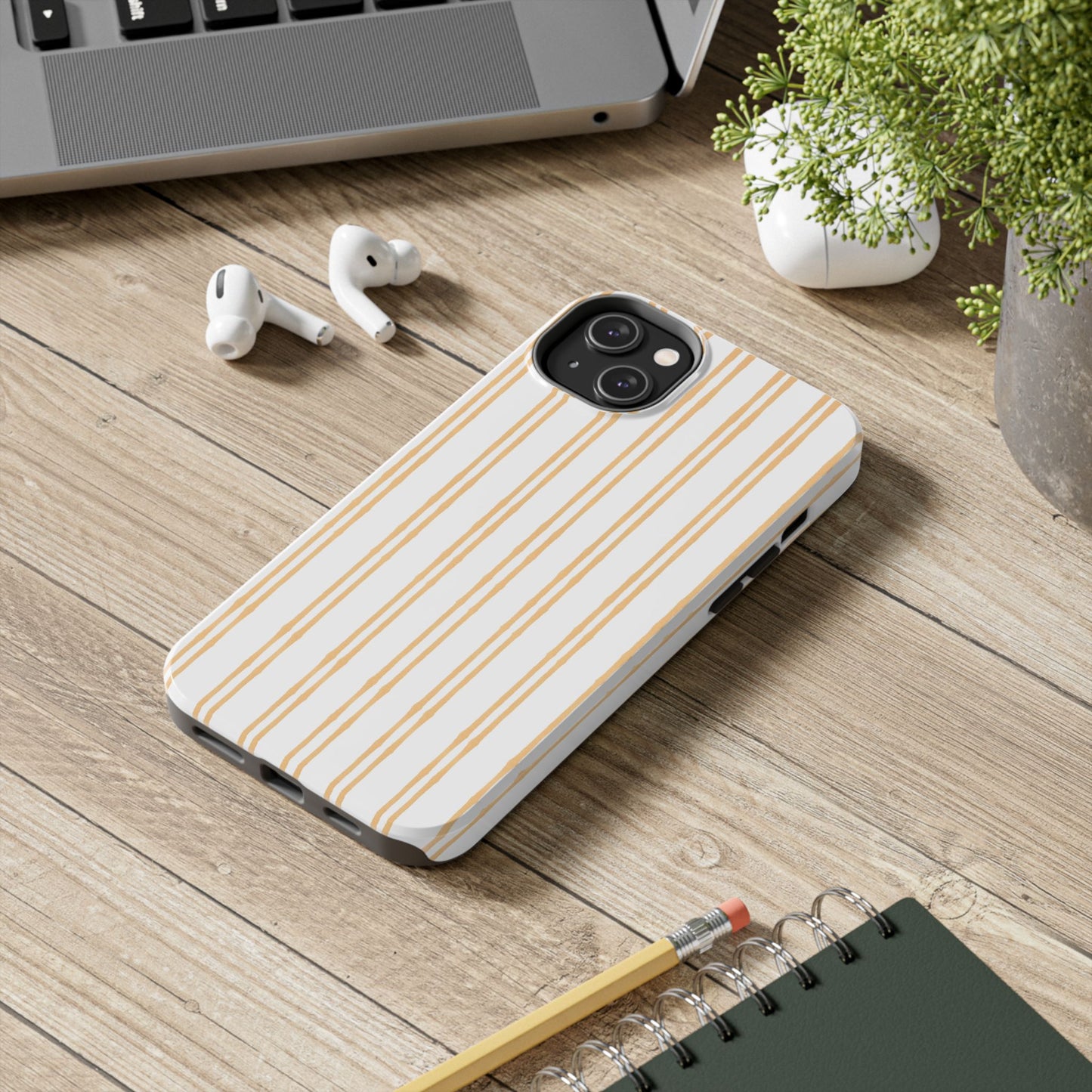 Double Stripe Yellow Phone Case