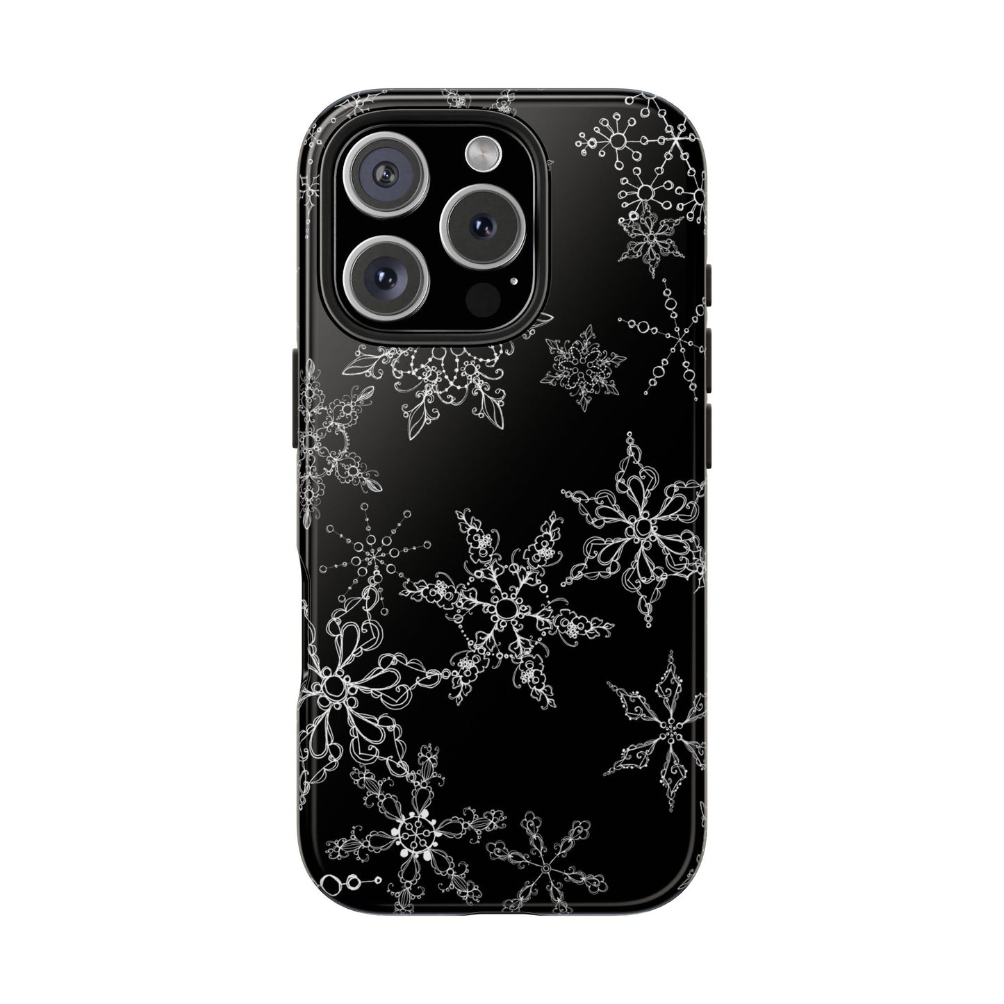 Random Flakes Black Phone Case