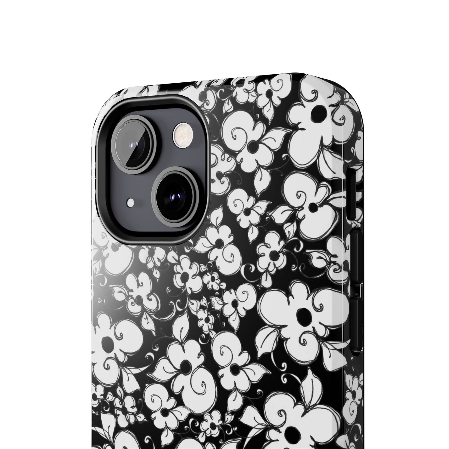 Dog Daisies Black Phone Case