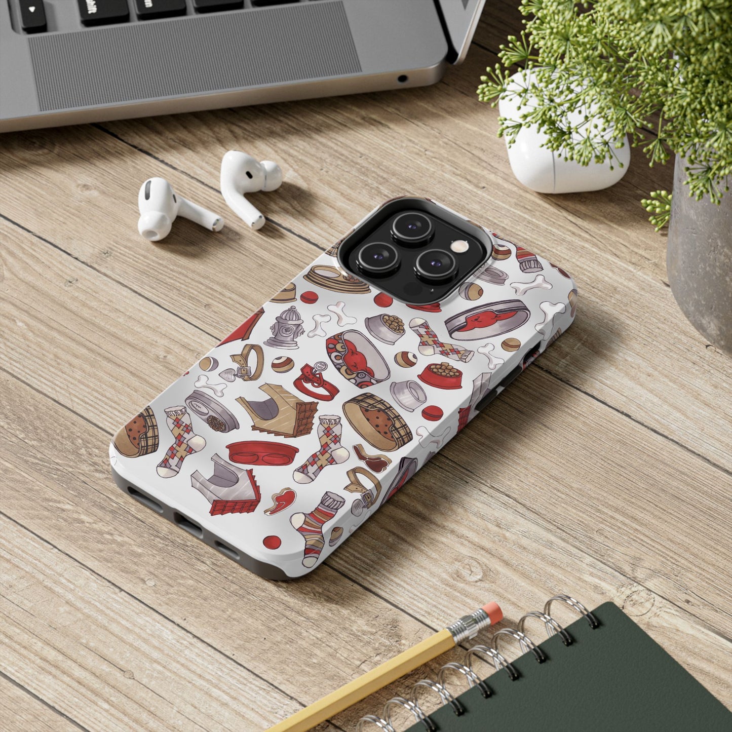 Doggie Stuff Gray Phone Case