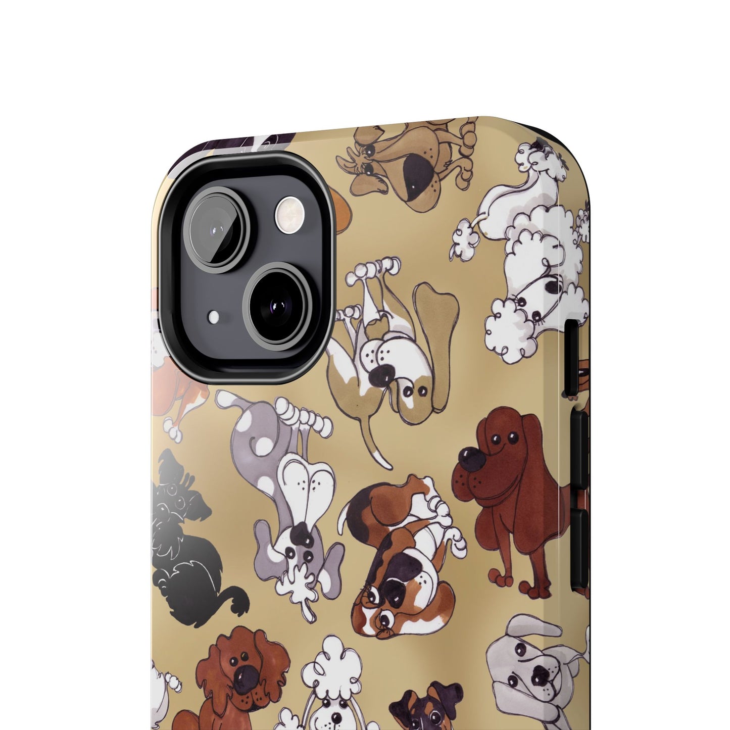 Tossed Doggies Tan Phone Case