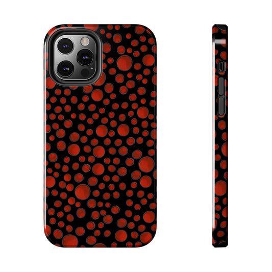 Dot Assortment Black / Red Phone Case