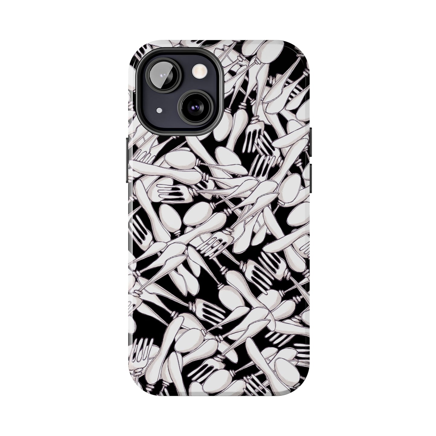 Silverware Wars Black Phone Case