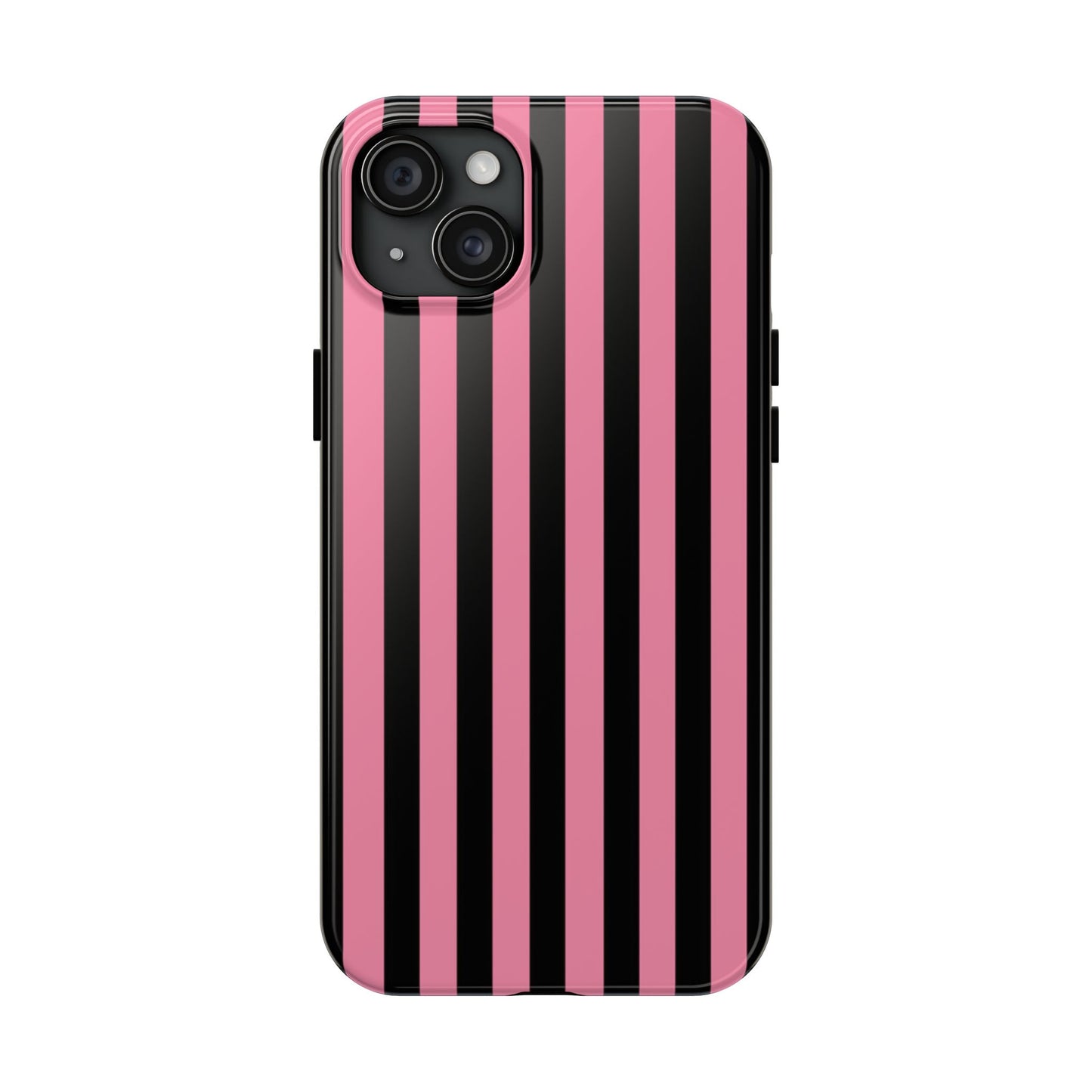 Vertical Stripe Pink / Black Phone Case