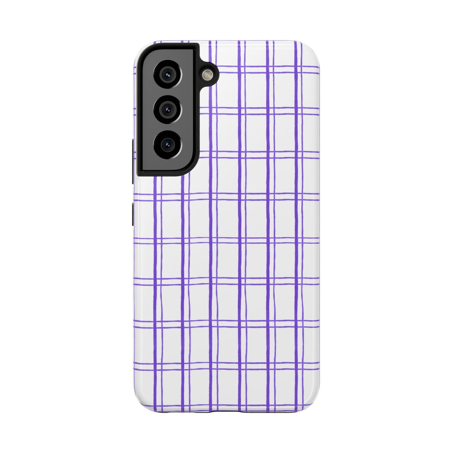 Little Plaid White / Blue Phone Case