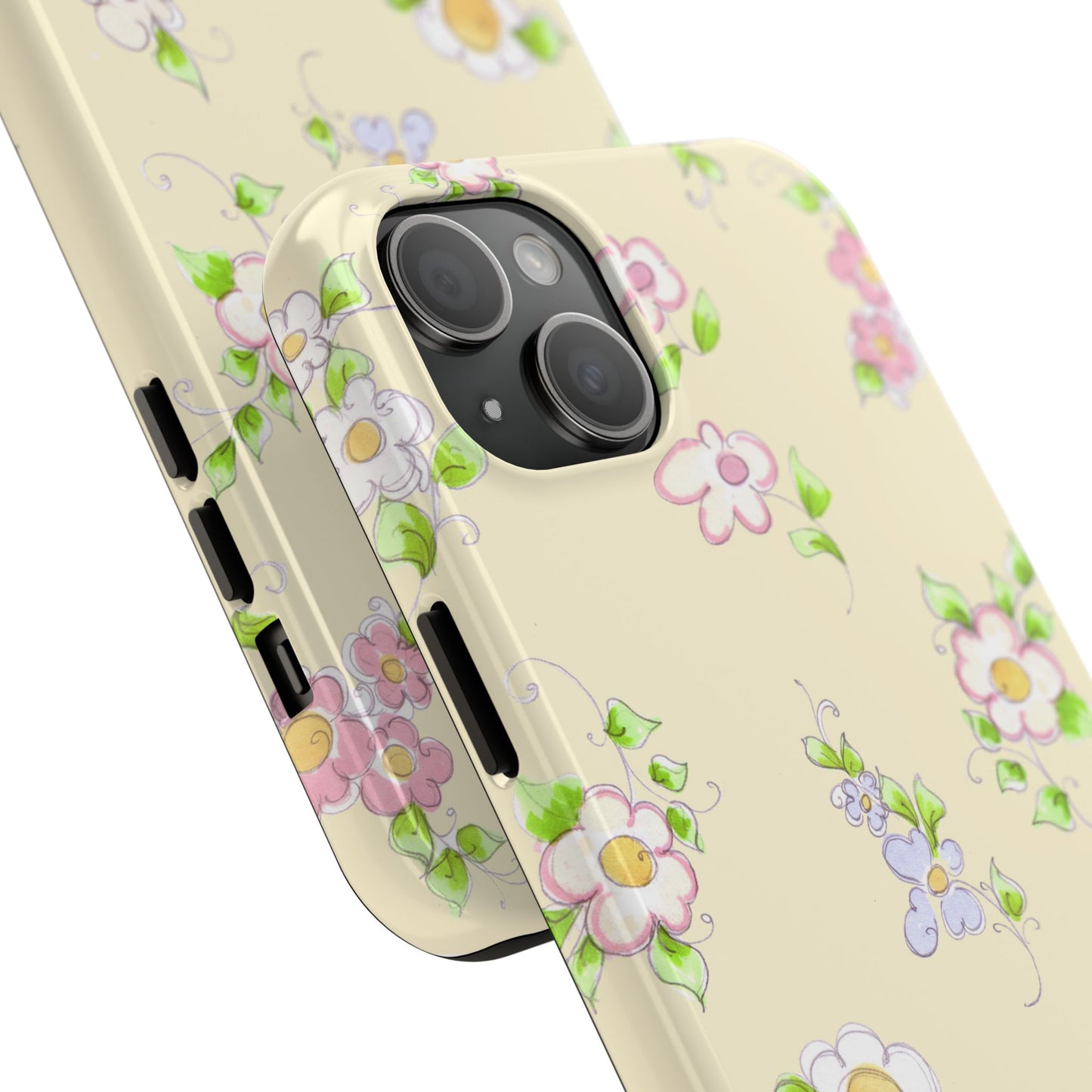 Precious Posies Yellow Phone Case