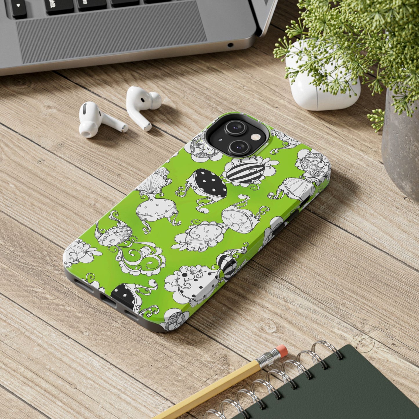 Bistro Chairs Lime Phone Case