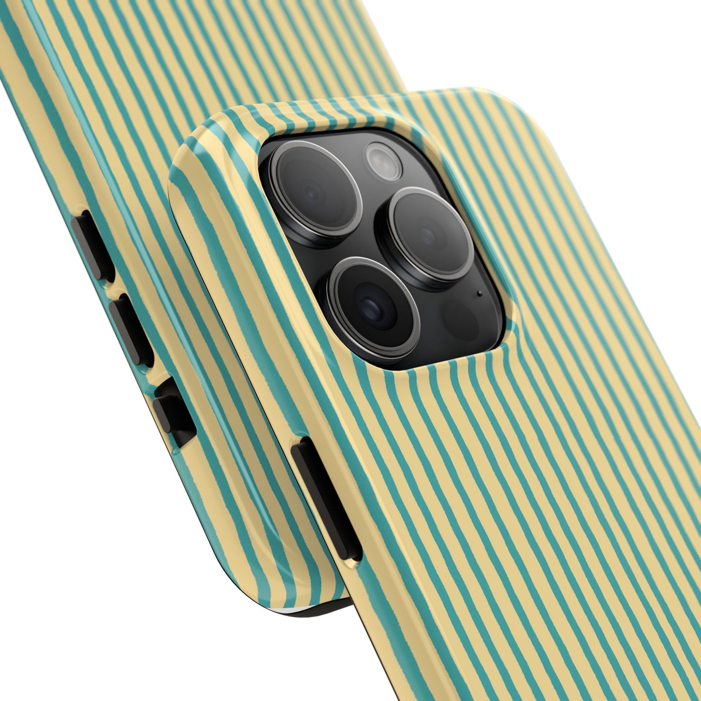 Stripe Yellow / Turquoise Phone Case