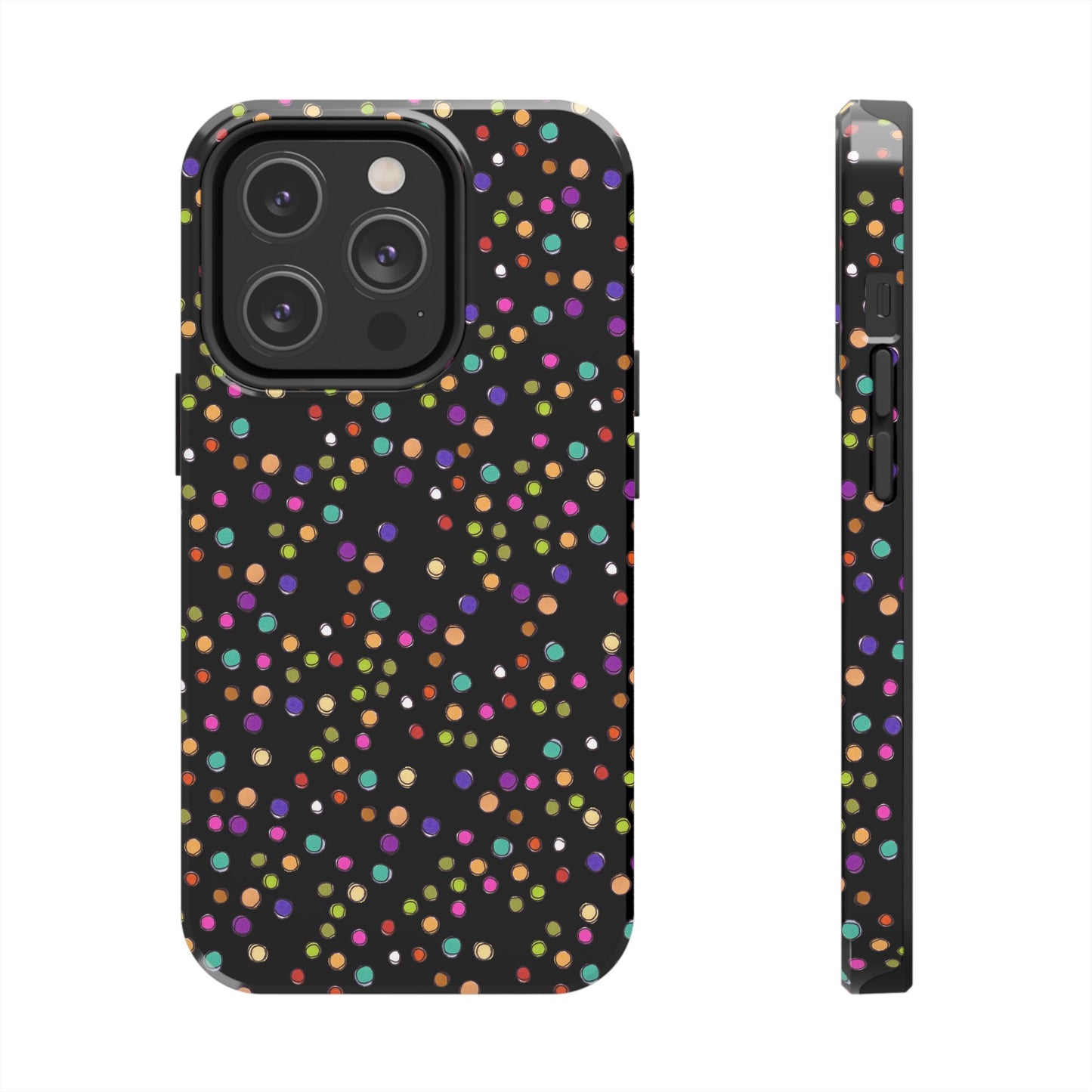 Dog Dots Black Phone Case