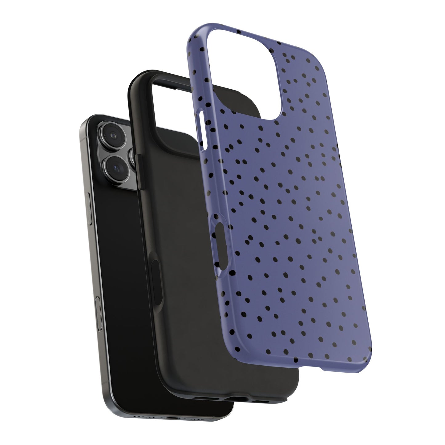 Dinky Dots Blue / Black Phone Case
