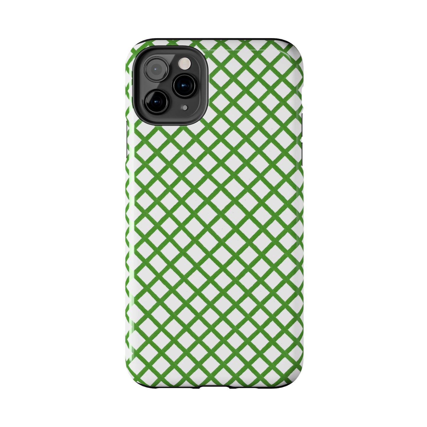 Trellis White / Green Phone Case