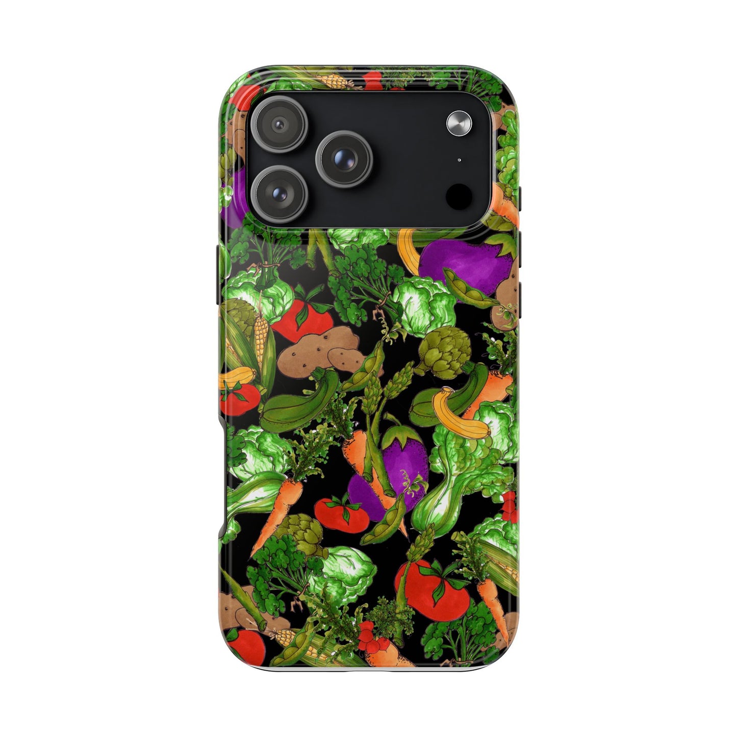 Veggie Jungle Black Phone Case