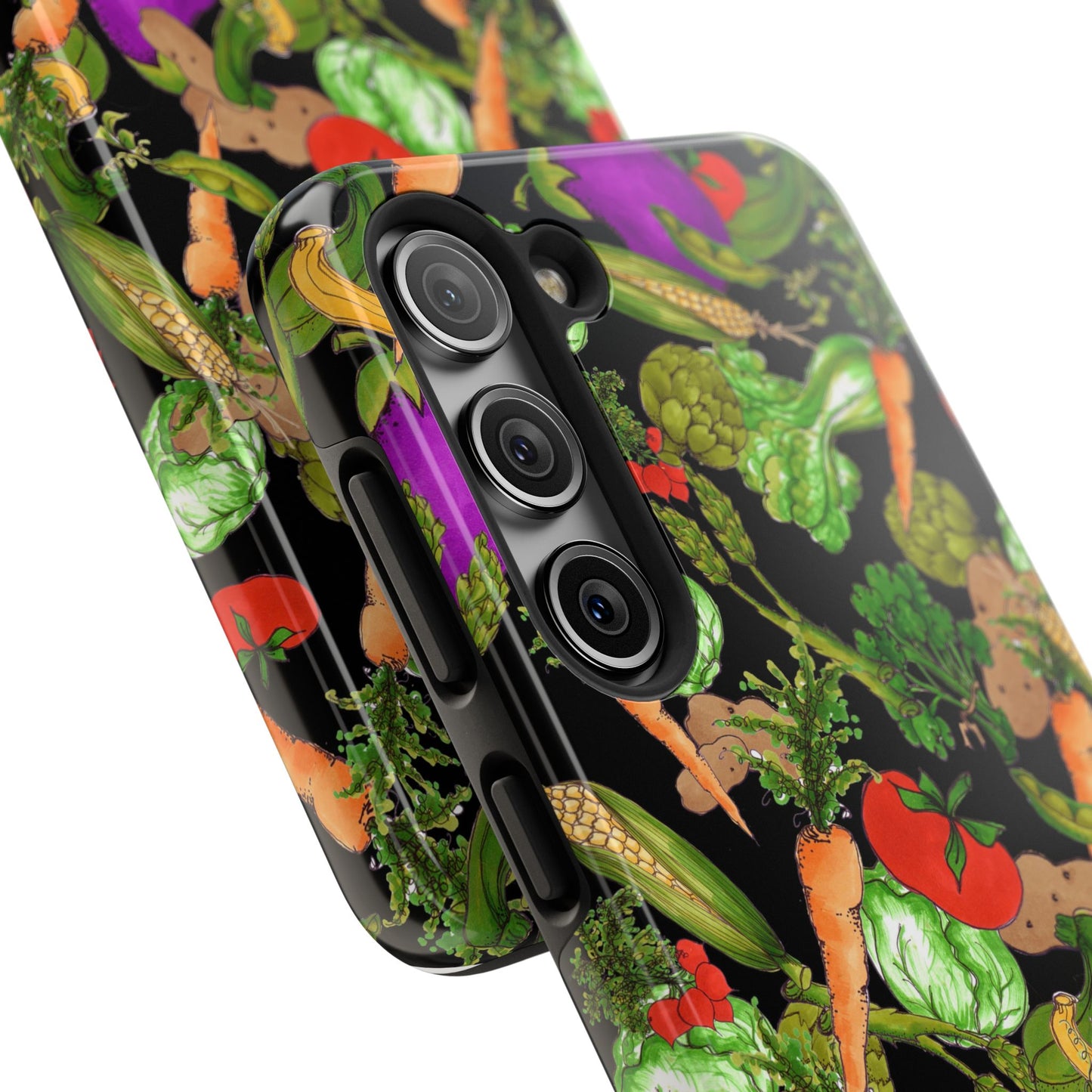 Veggie Jungle Black Phone Case