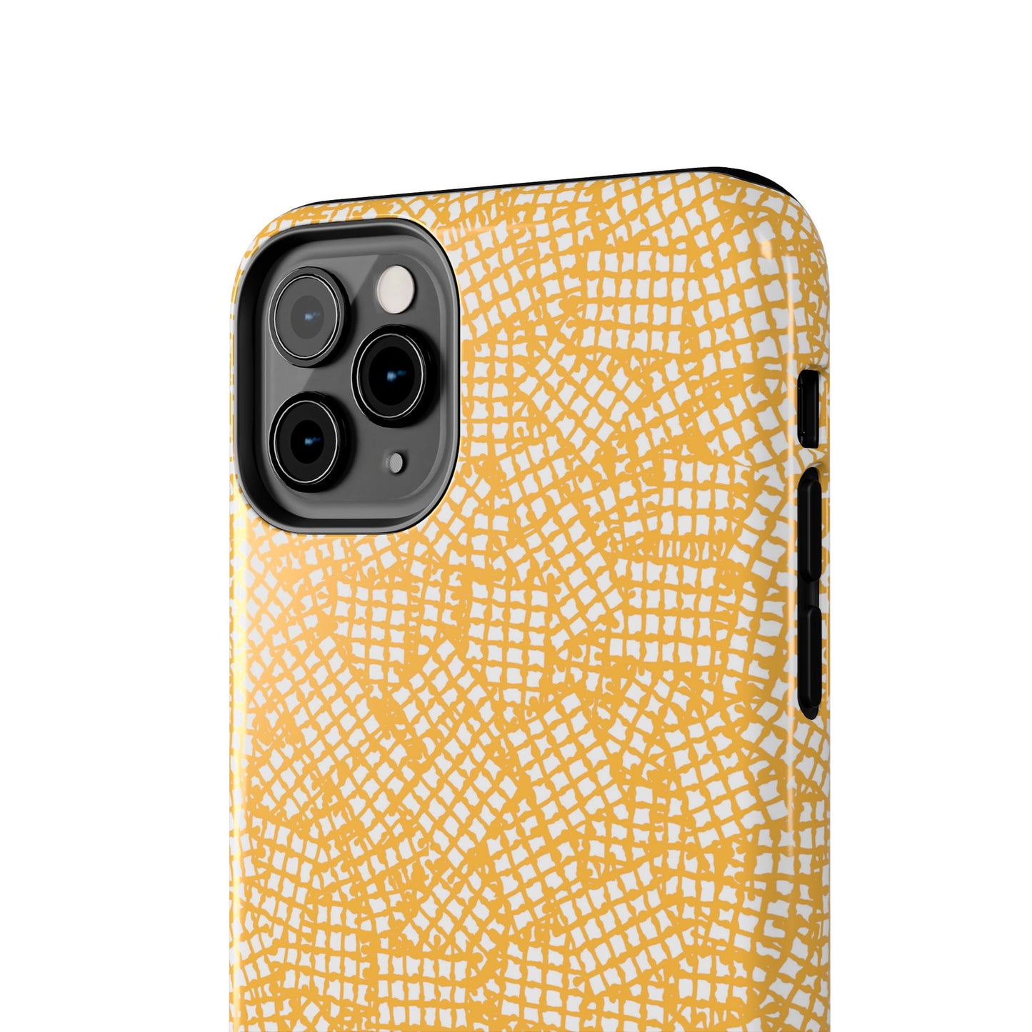 Check Patch Small Yellow Phone Case