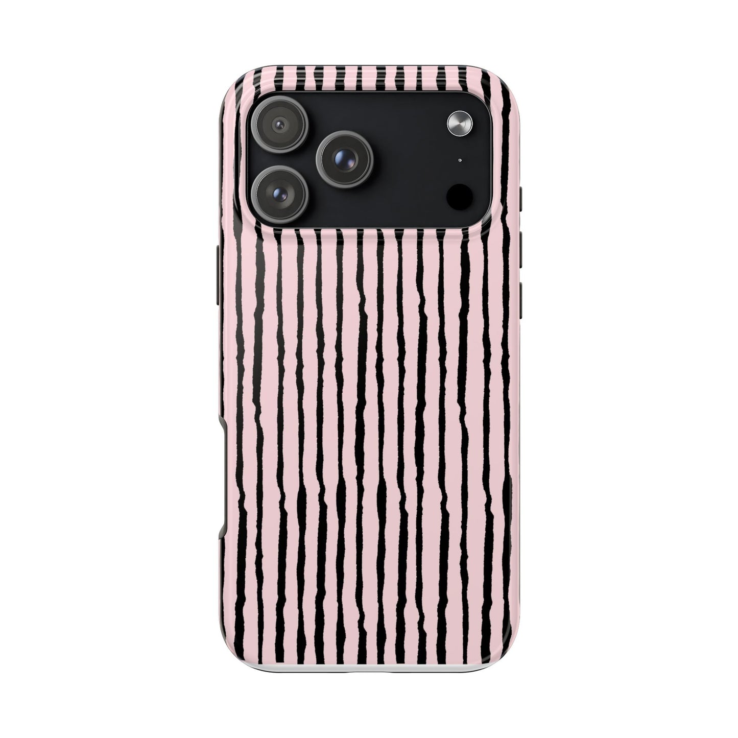 Sorta Stripe Light Pink / Black Phone Case
