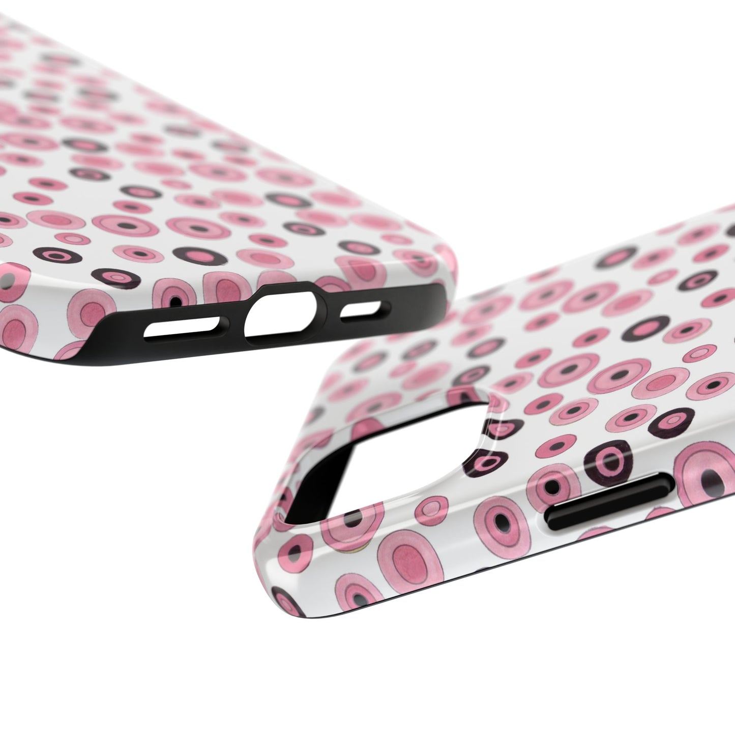 Dots White / Pink Phone Case