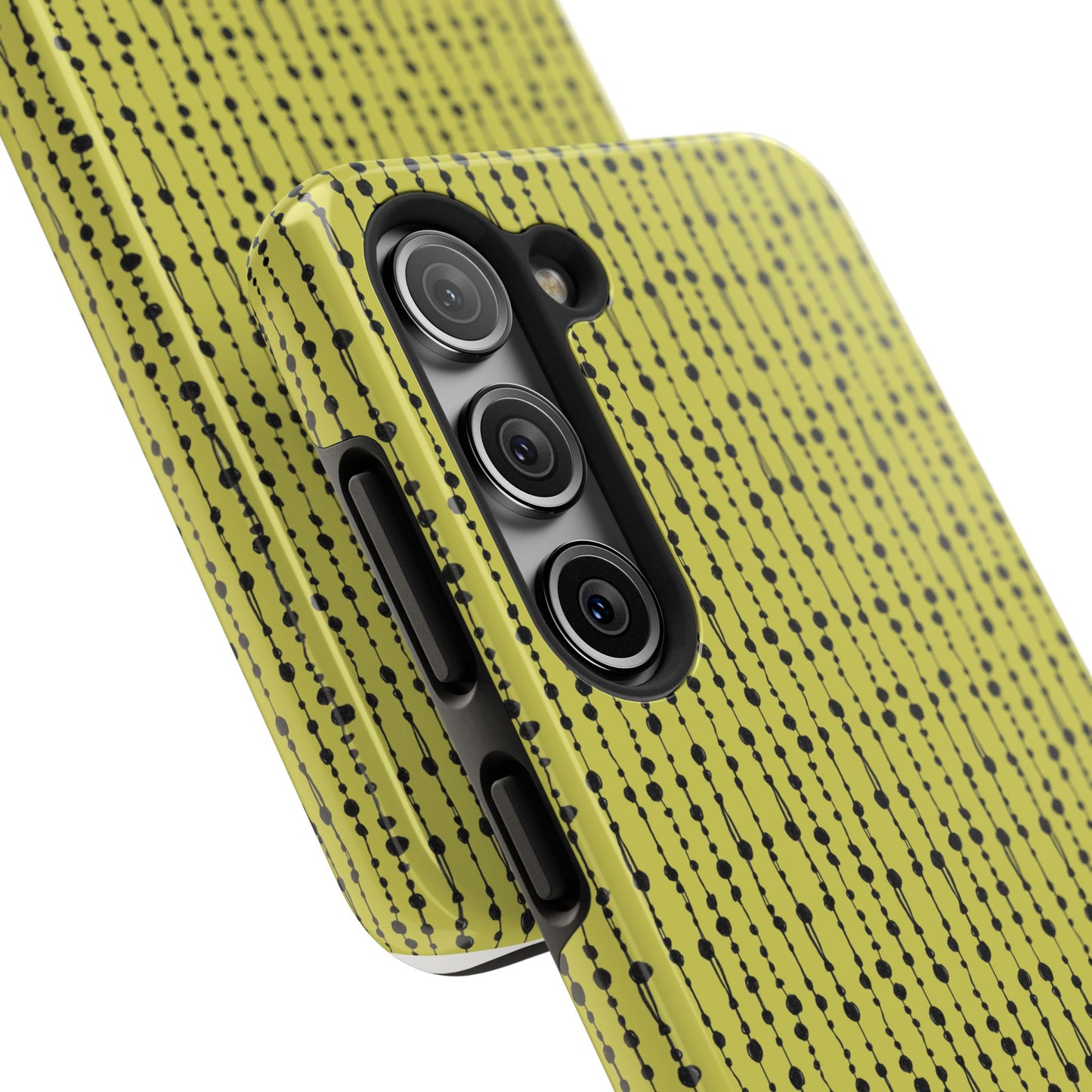 Beaded Curtain Green / Black Phone Case