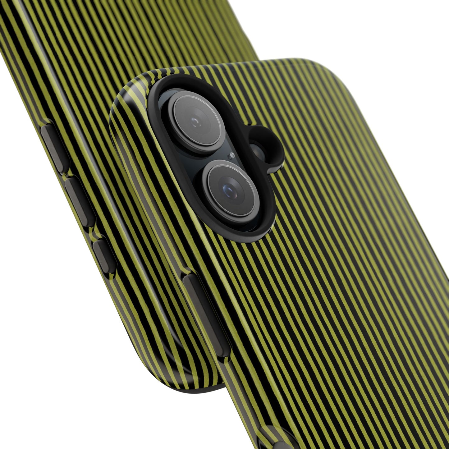 Happy Stripe Green / Black Phone Case