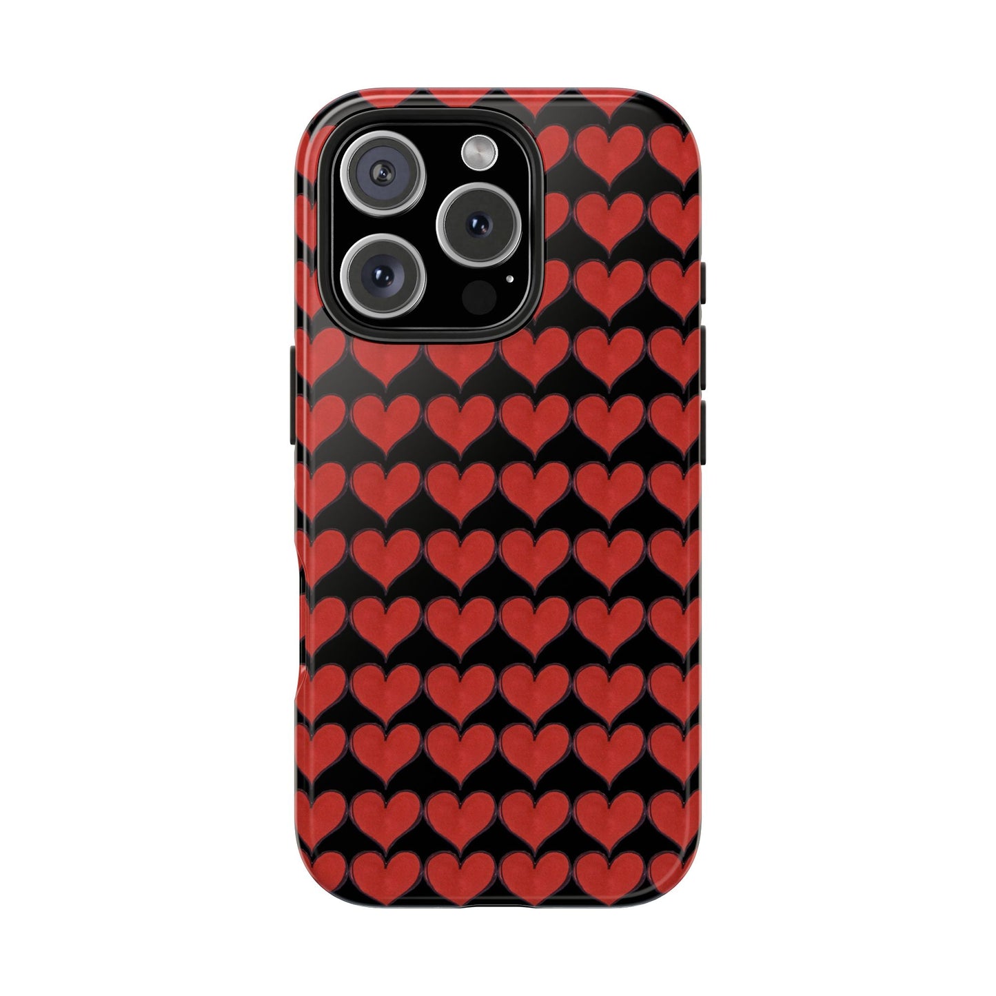 Heartbeats Black / Red Phone Case
