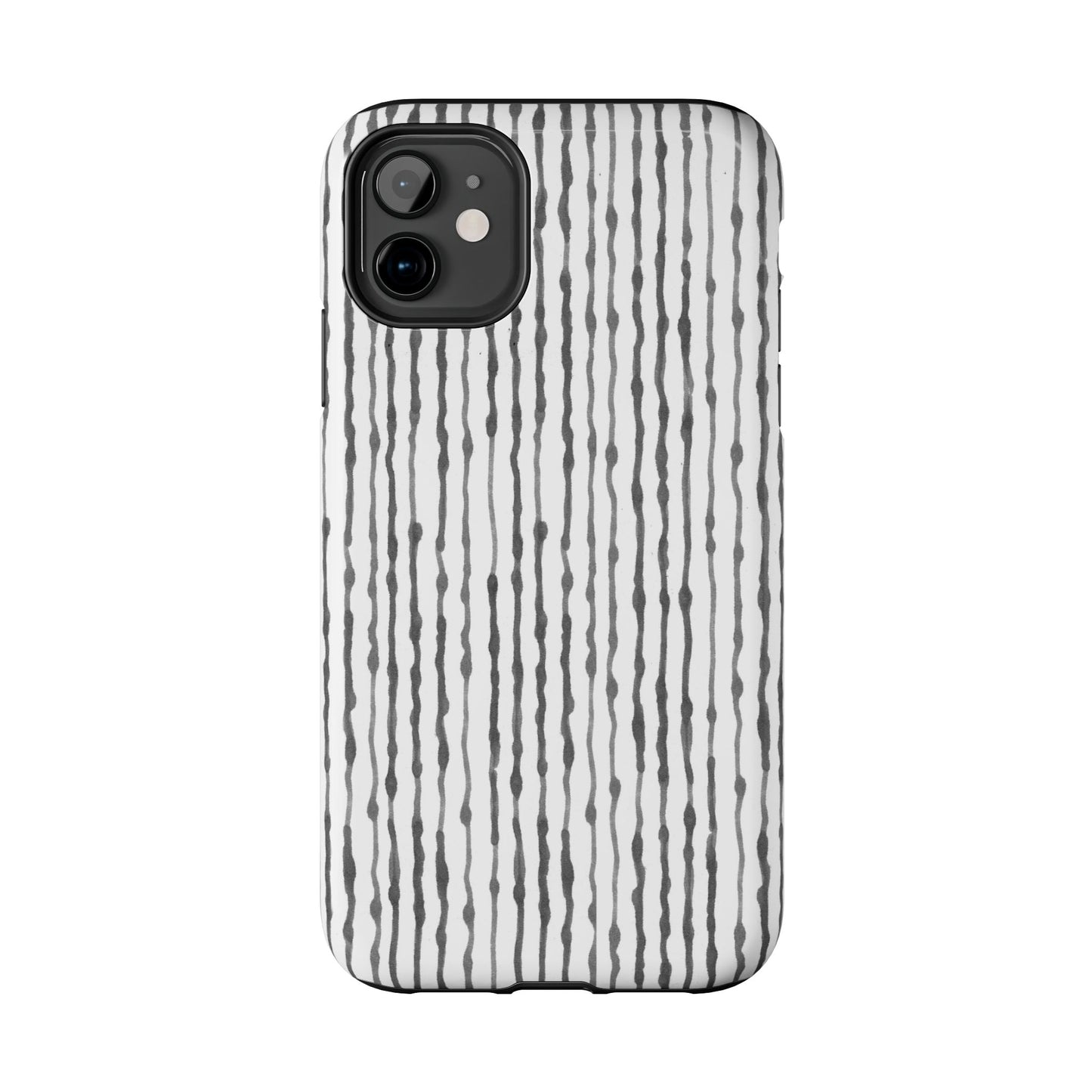 Faux Seersucker White / Charcoal Phone Case