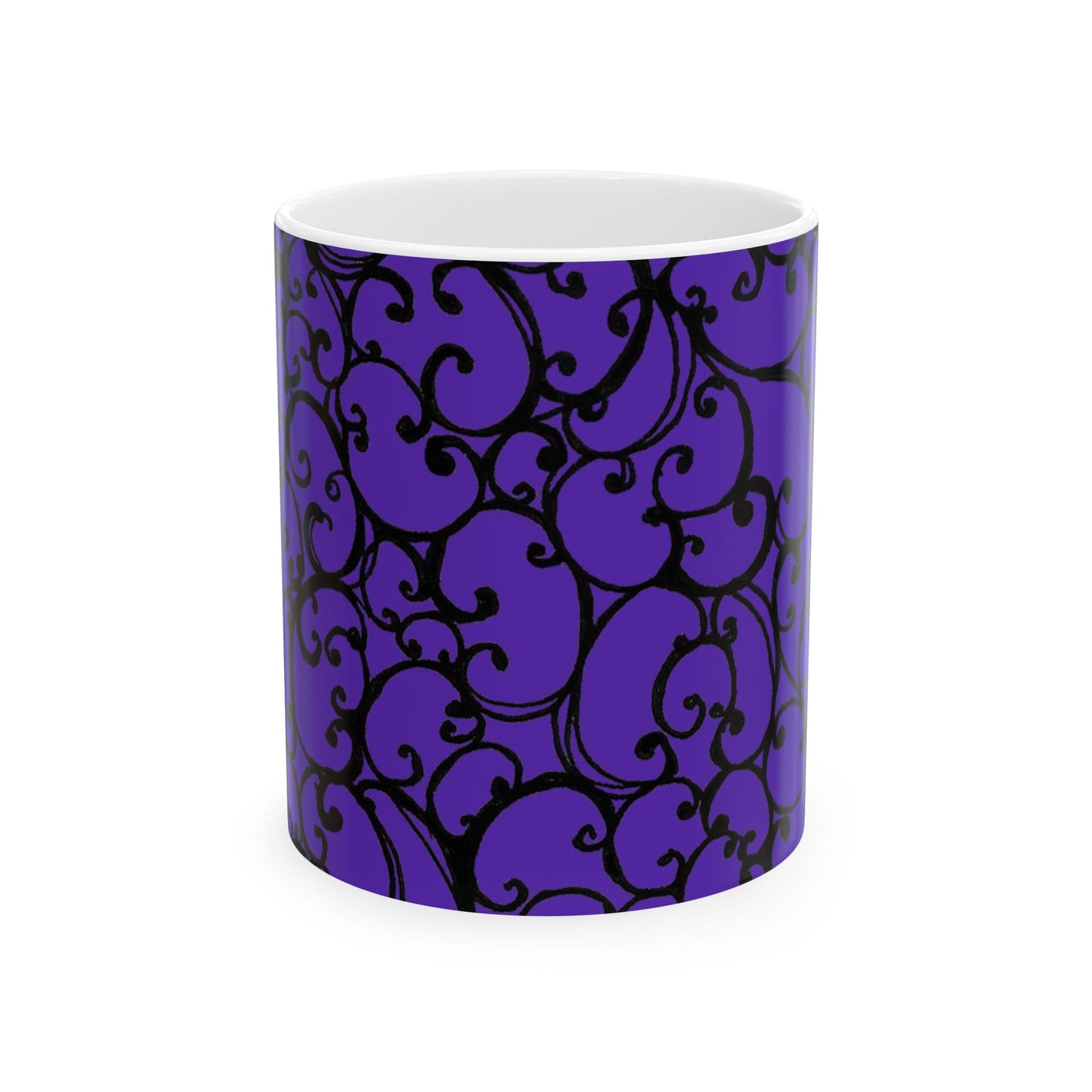 Scrollie Blue / Black Cup