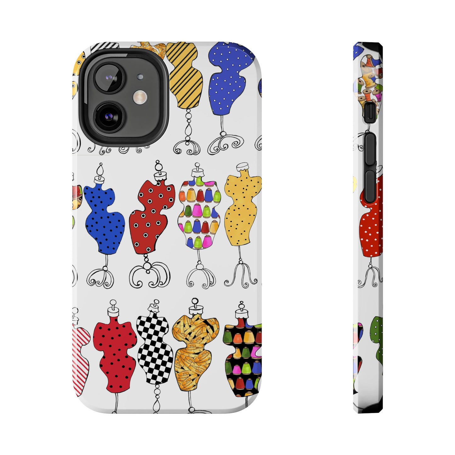 Go Figure White / Multi Phone Case