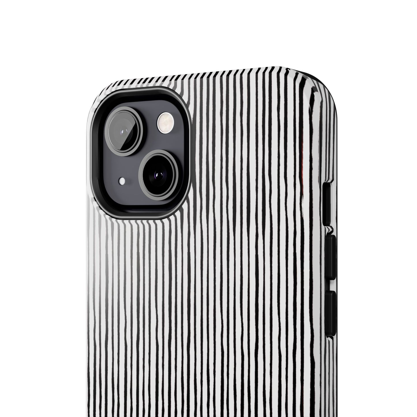 Quirky Pin Stripe White / Black Phone Case