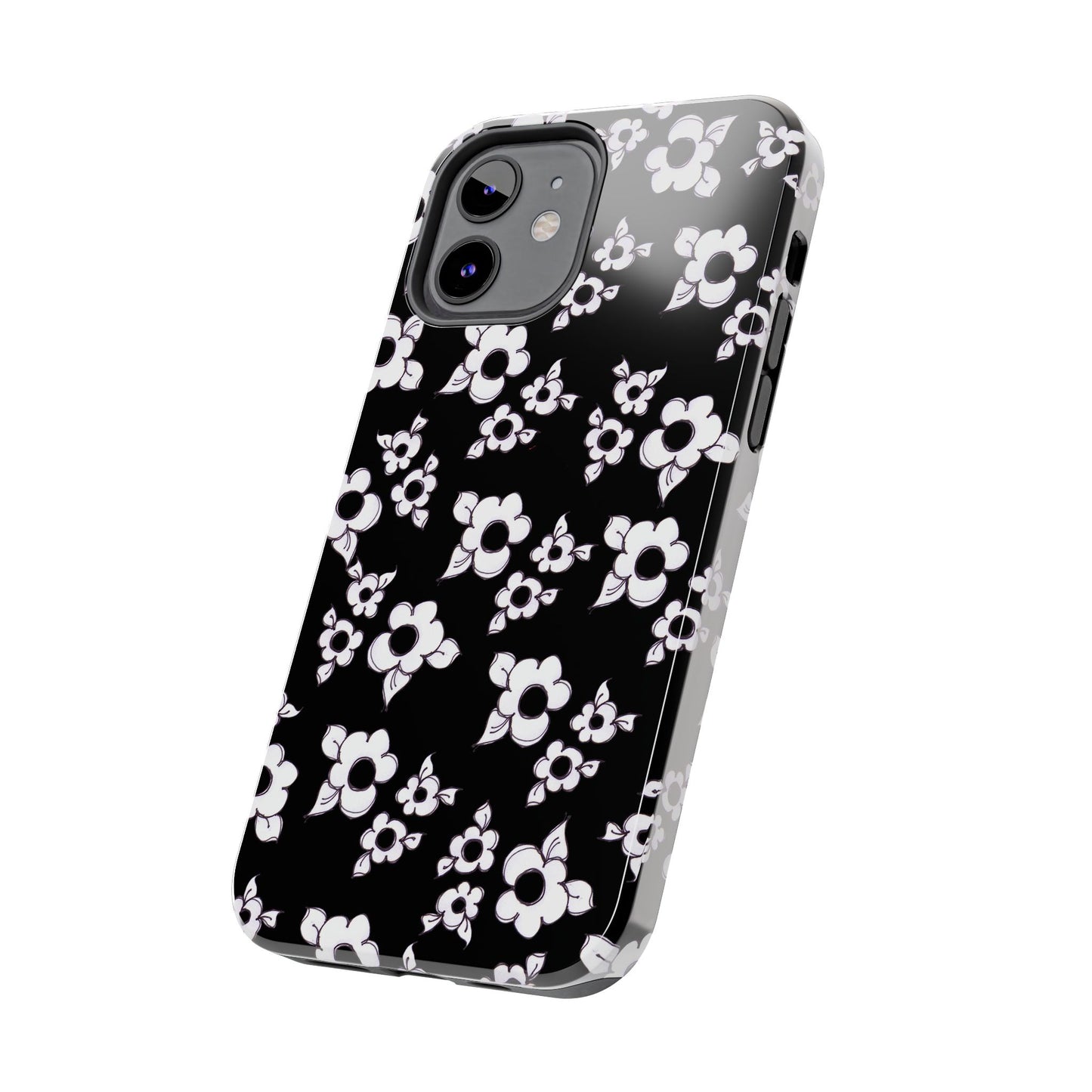 Daisy Cluster Black / White Phone Case